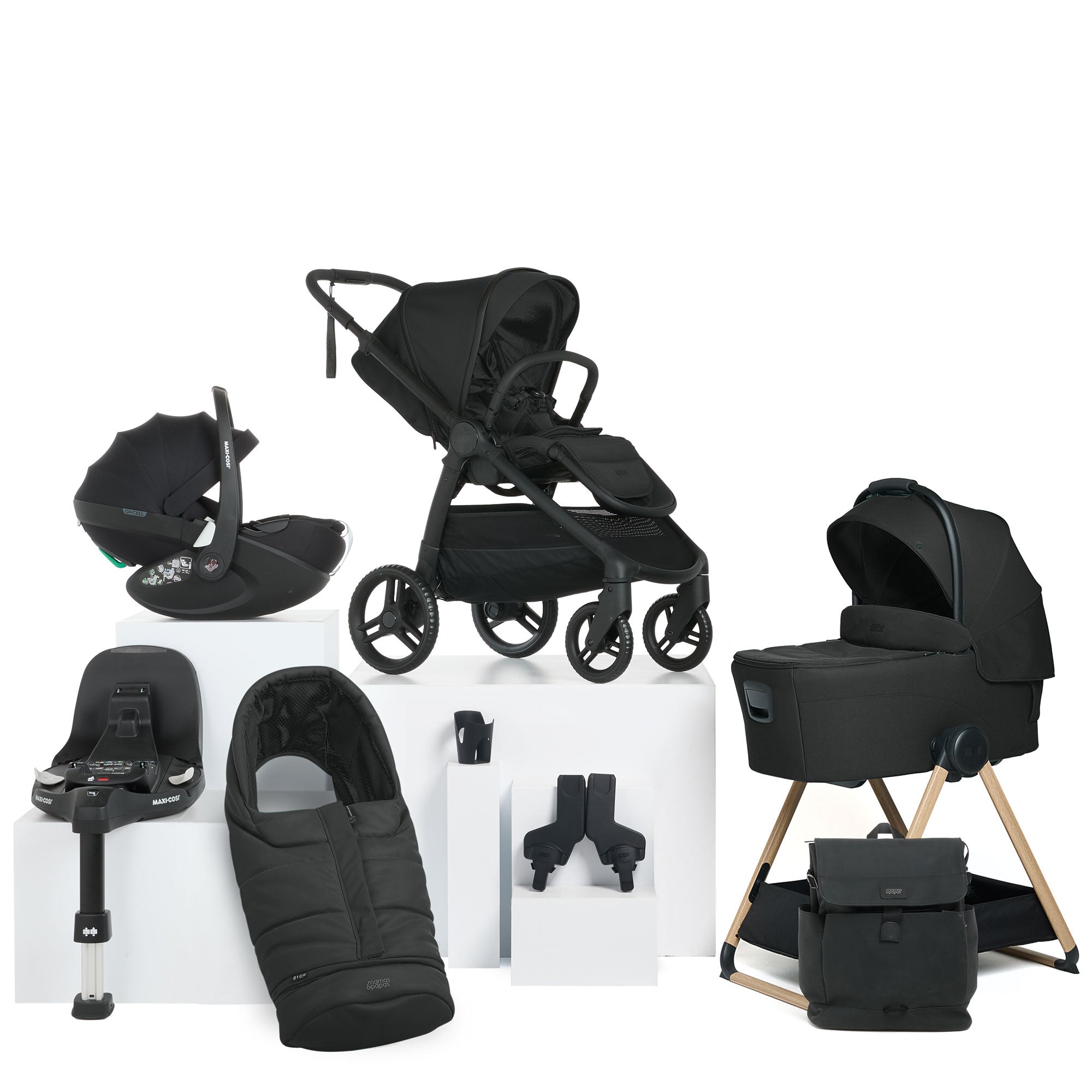 Mamas & Papas Ocarro 2 Complete 9 Piece Pebble 360 Pro 2 Bundle in Eclipse