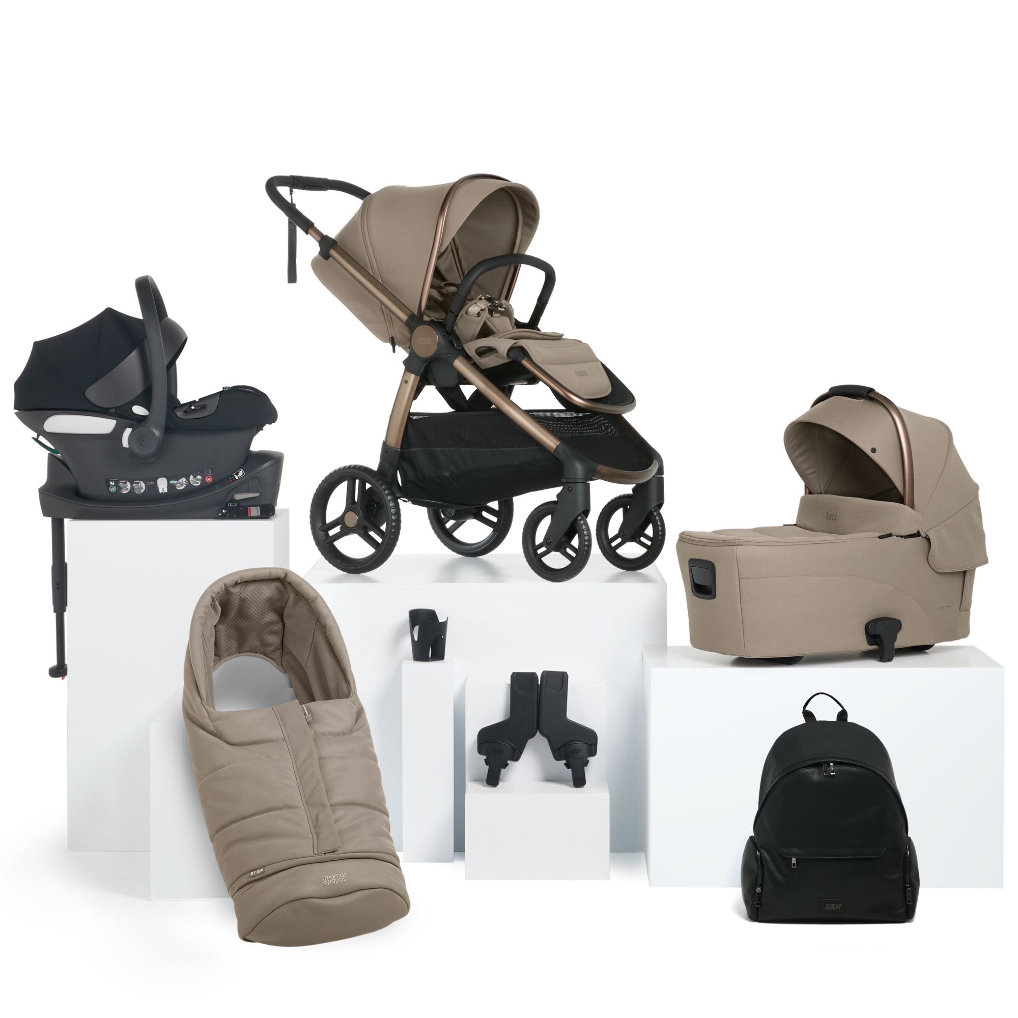 Mamas & Papas Ocarro 2 Complete 8 Piece Cybex Bundle in Oatmeal