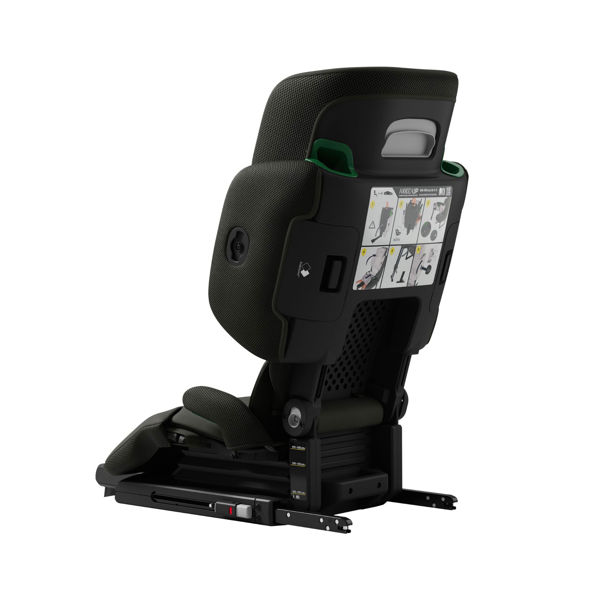 Axkid Up Highback Booster Seat & Accessories in Forest Moss Green