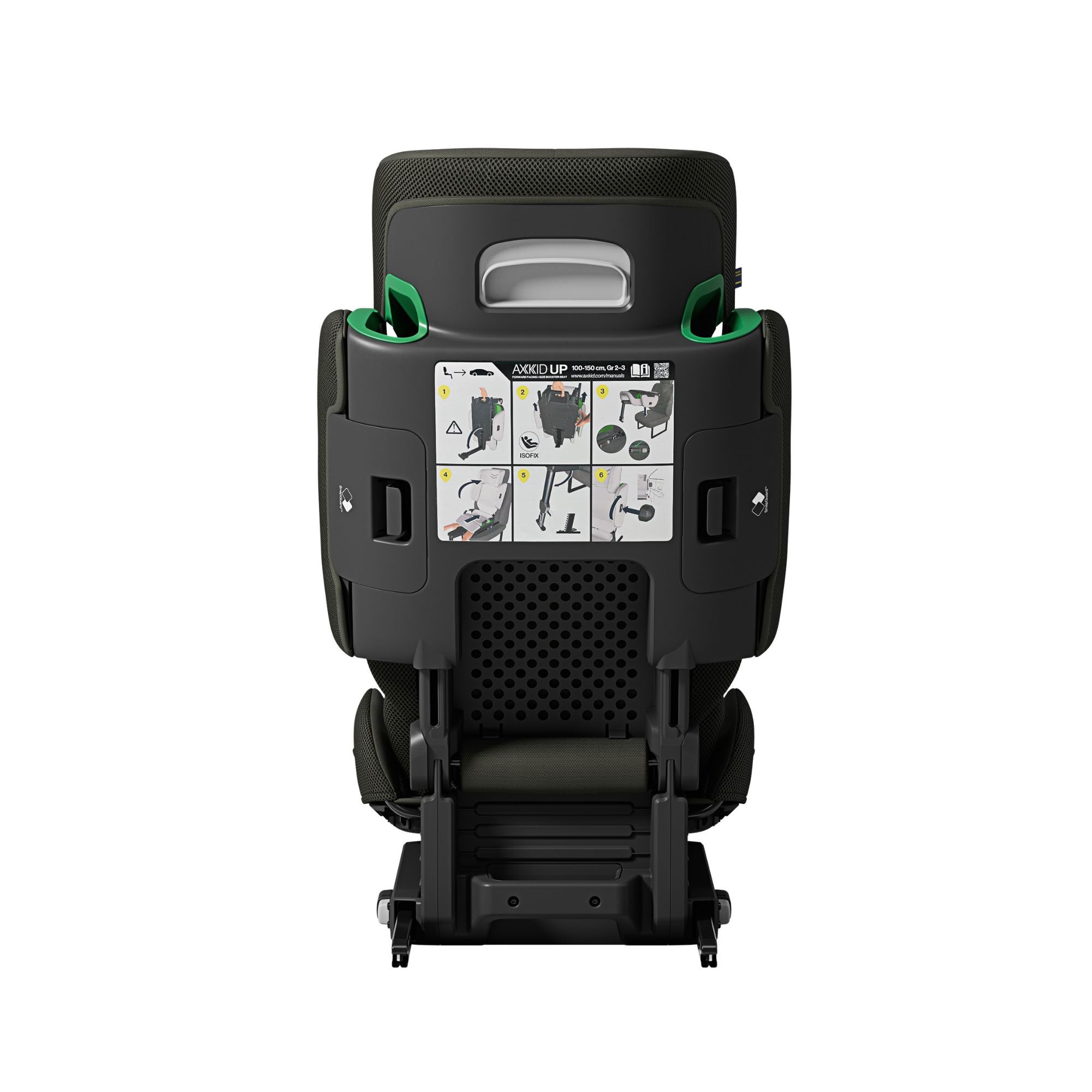 Axkid Up Highback booster Seat in Forest Moss Green