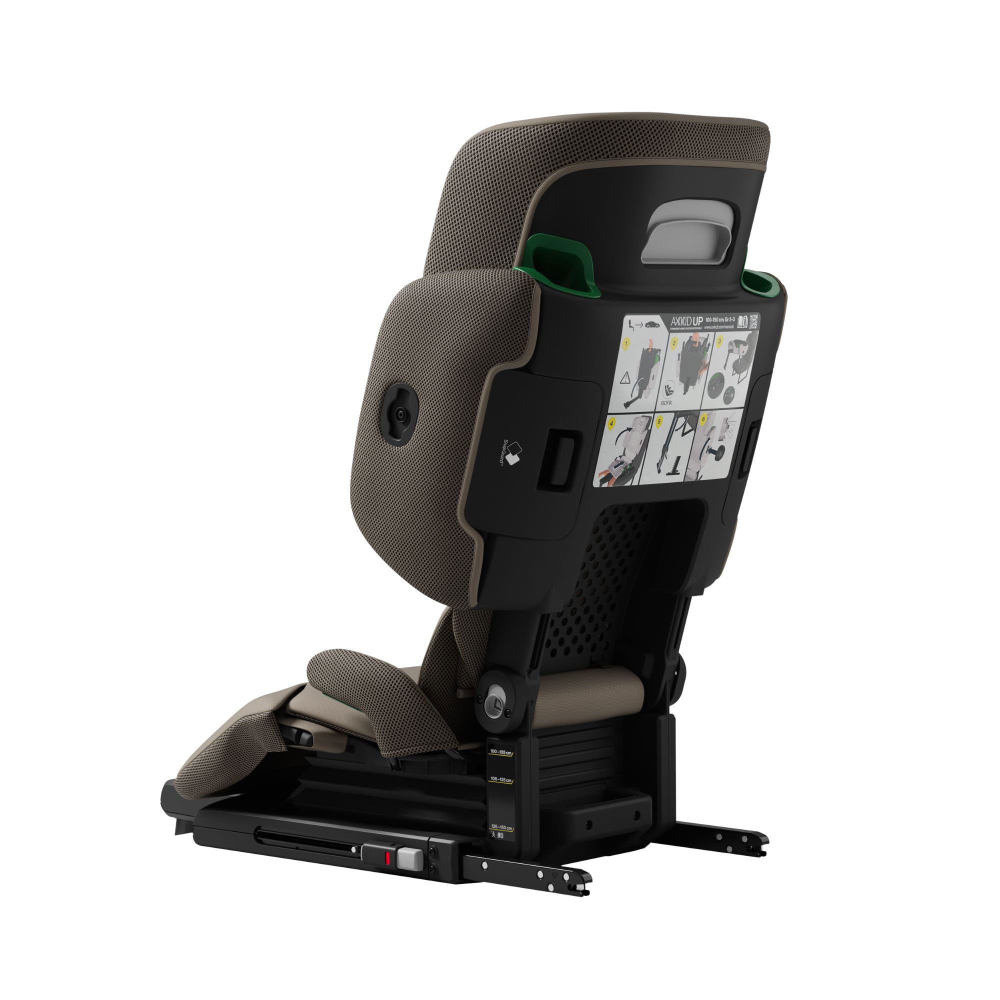 Axkid Up Highback booster Seat in Driftwood Beige