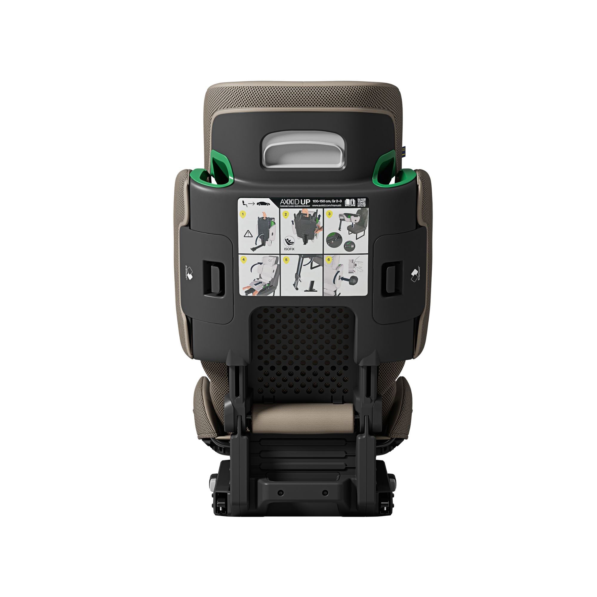 Axkid Up Highback booster Seat in Driftwood Beige