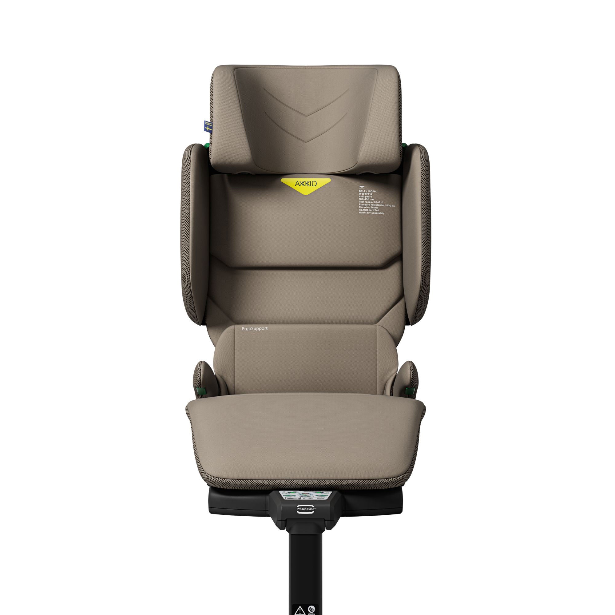 Axkid Up Highback Booster Seat & Accessories in Driftwood Beige