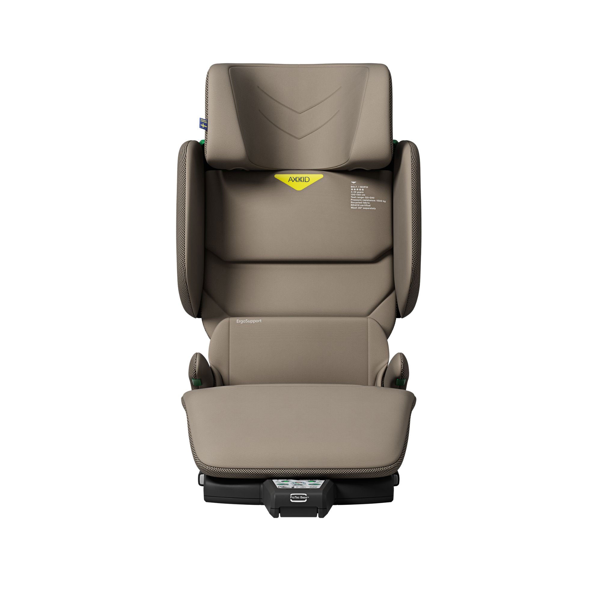 Axkid Up Highback booster Seat in Driftwood Beige