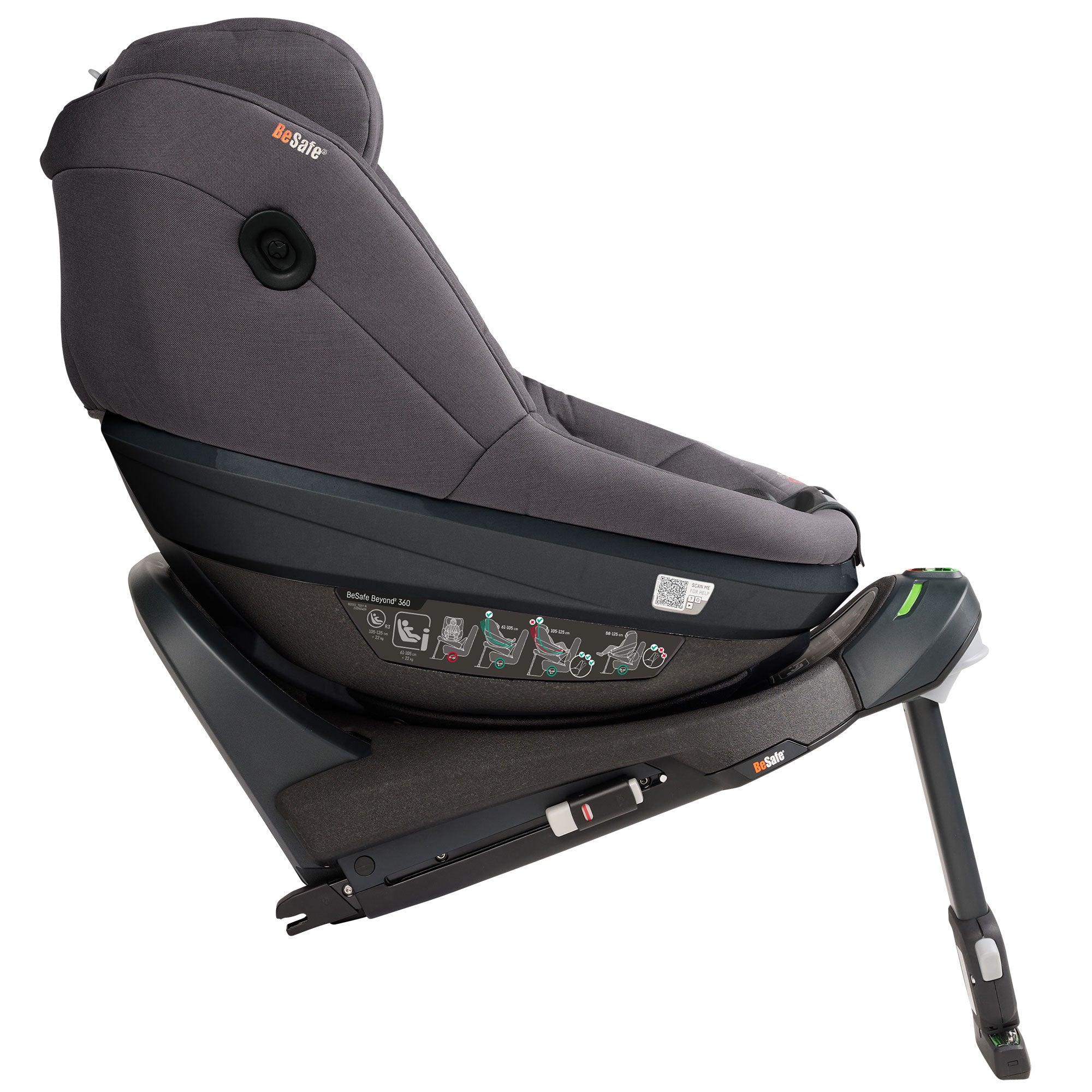 BeSafe Beyond 2 360 Car Seat & Base in Dark Grey Melange