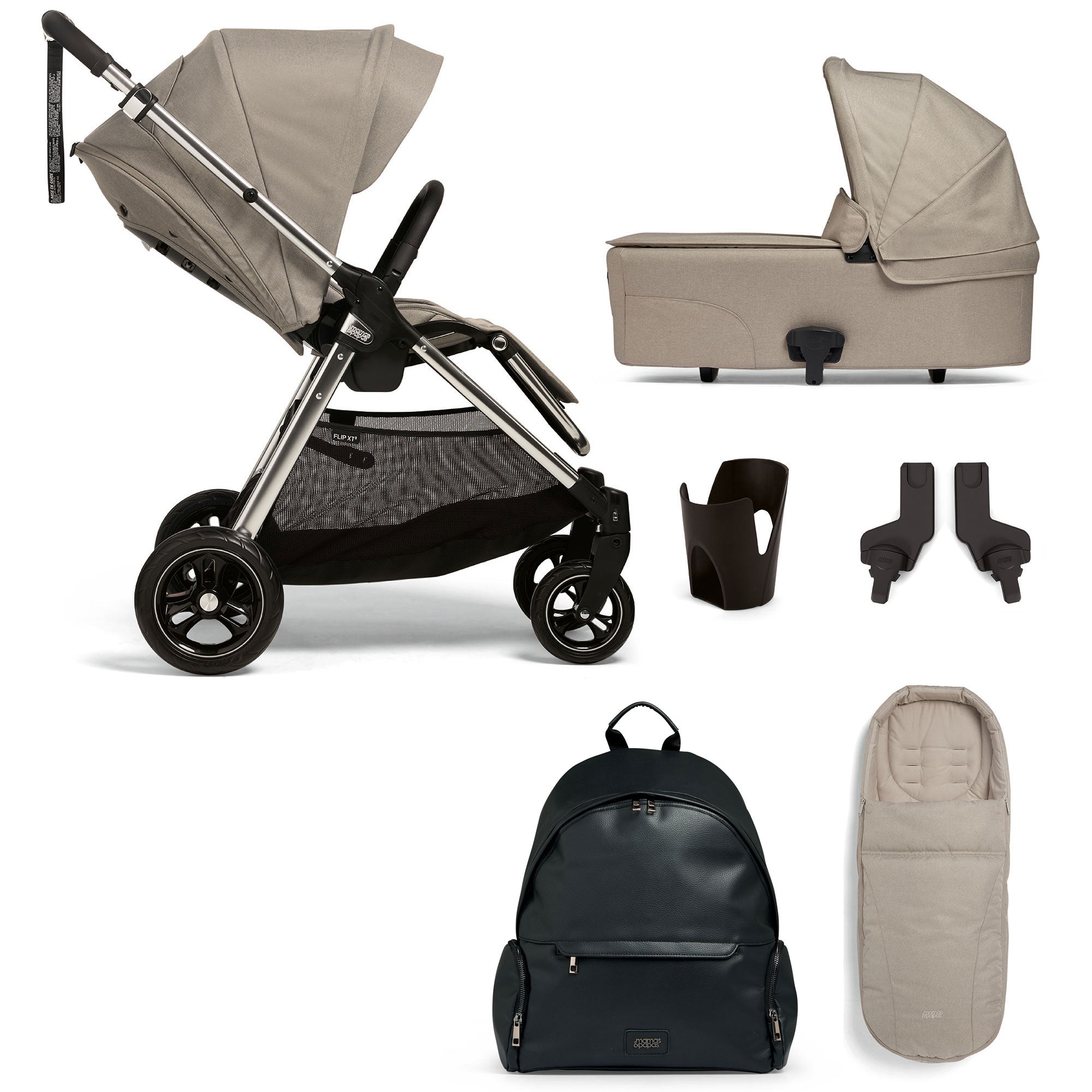 Mamas & Papas Flip XT³ 6 Piece Essentials Bundle in Fawn