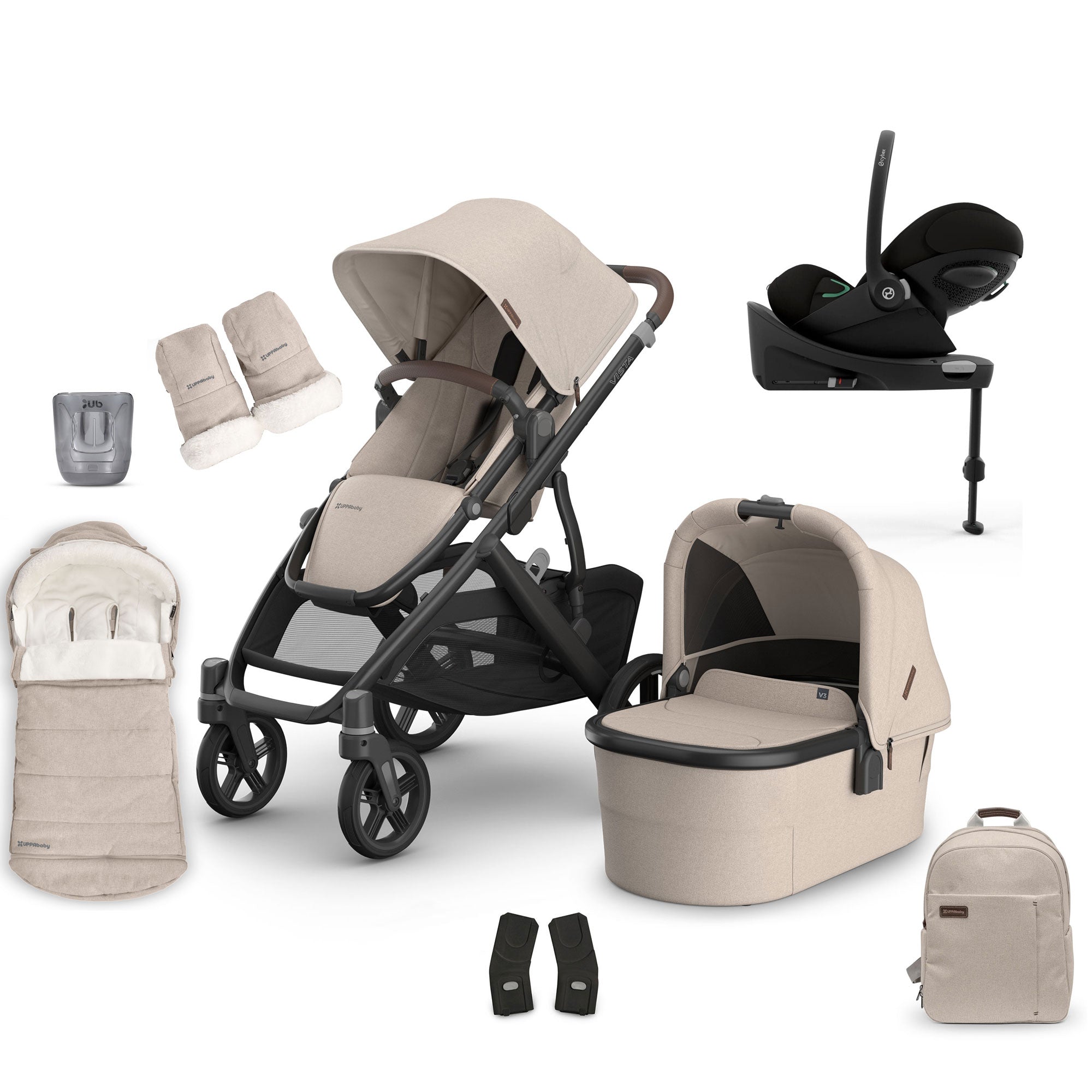 Uppababy Vista V3 Complete Cybex Bundle in Ada