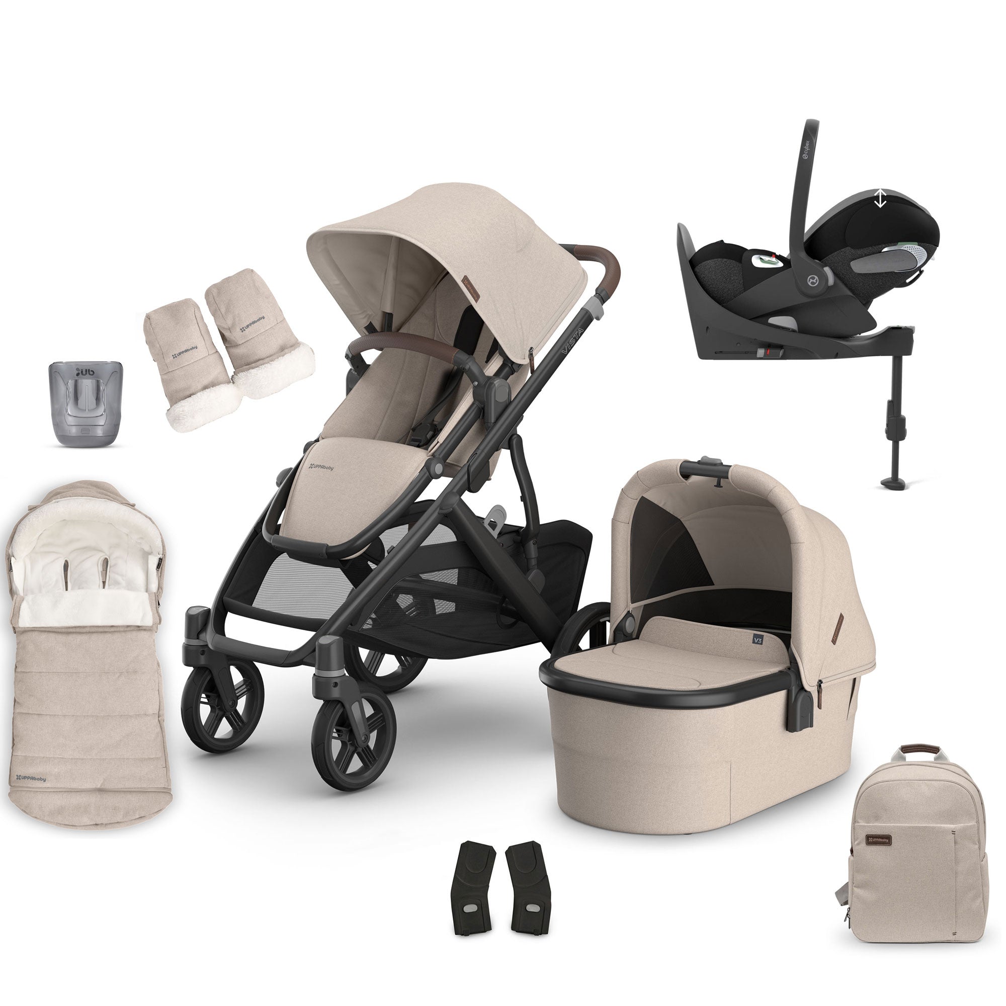Uppababy Vista V3 Complete Cybex Bundle in Ada