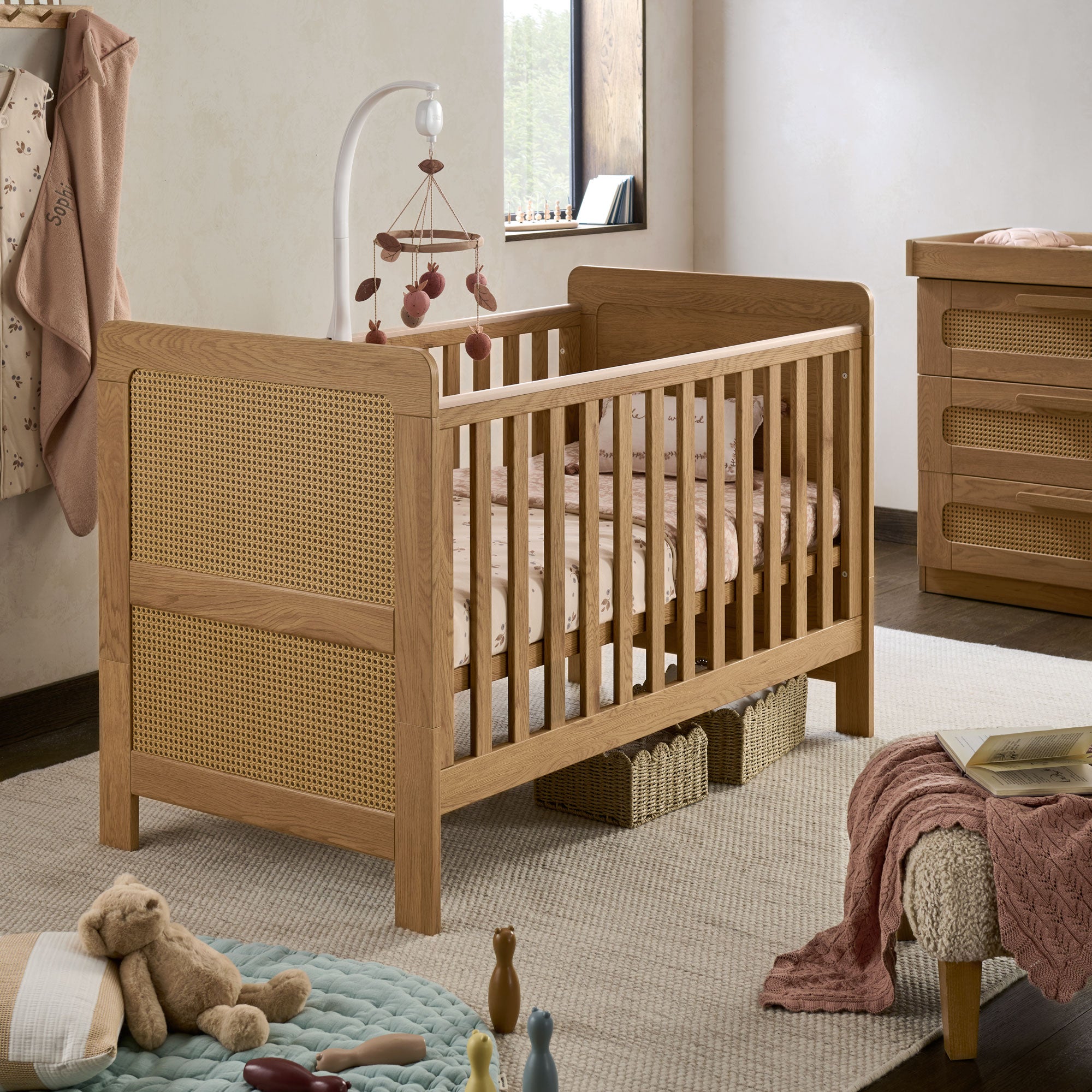 Mamas & Papas Esna 2 Piece Roomset in Rattan/Oak