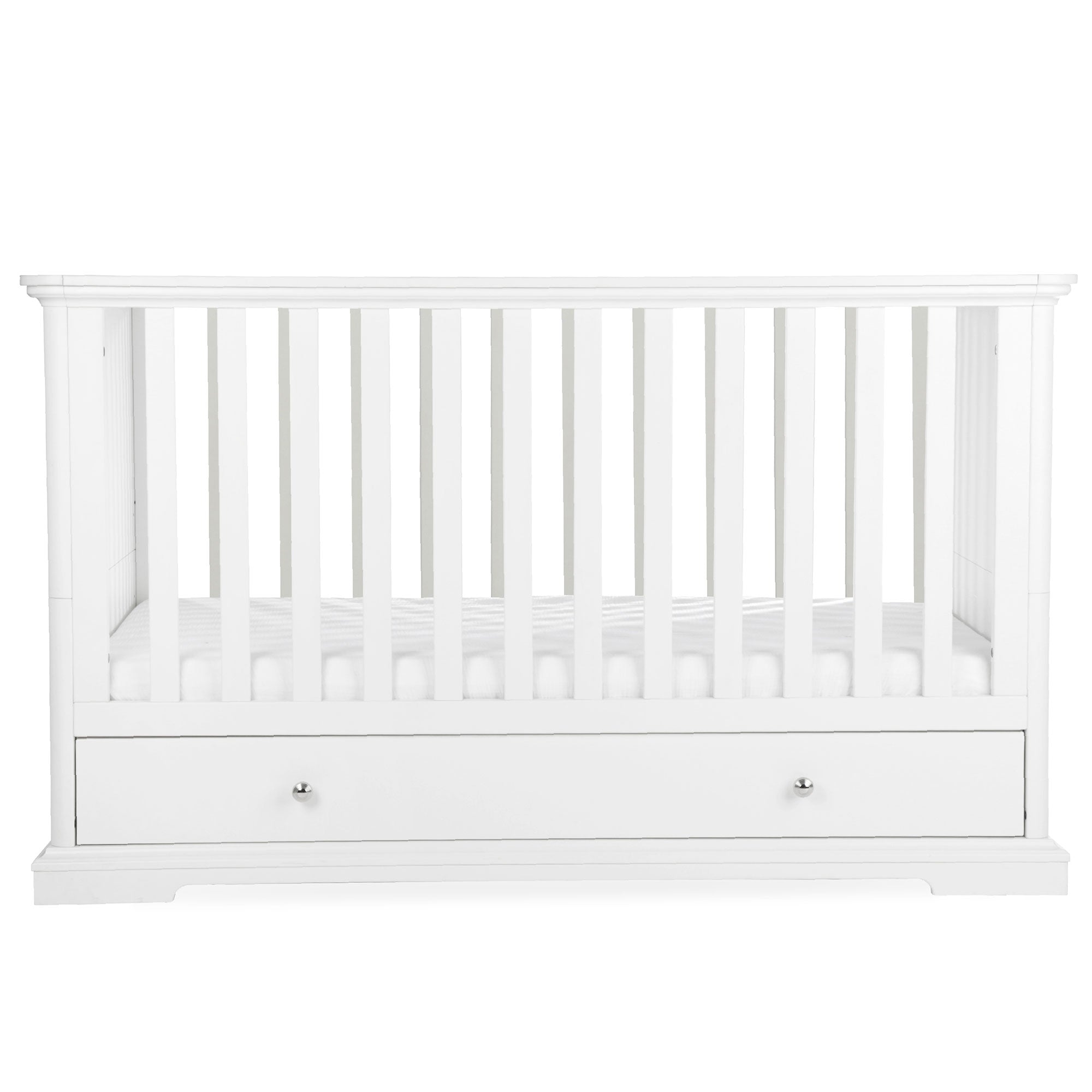 CuddleCo Beaumont Low Cotbed in White