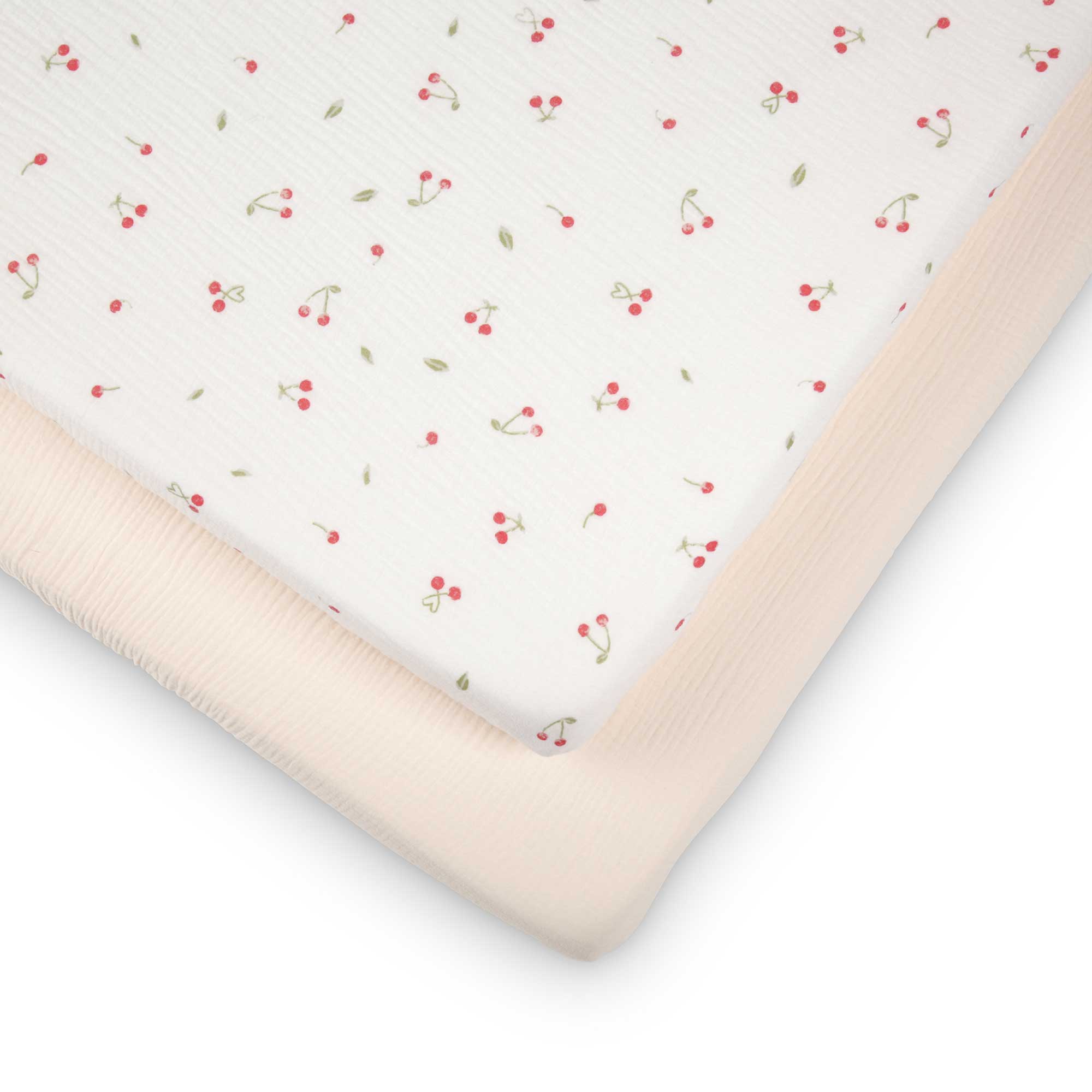 CuddleCo 4pc Cot Bed Bedding Set in Ditsy Cherry