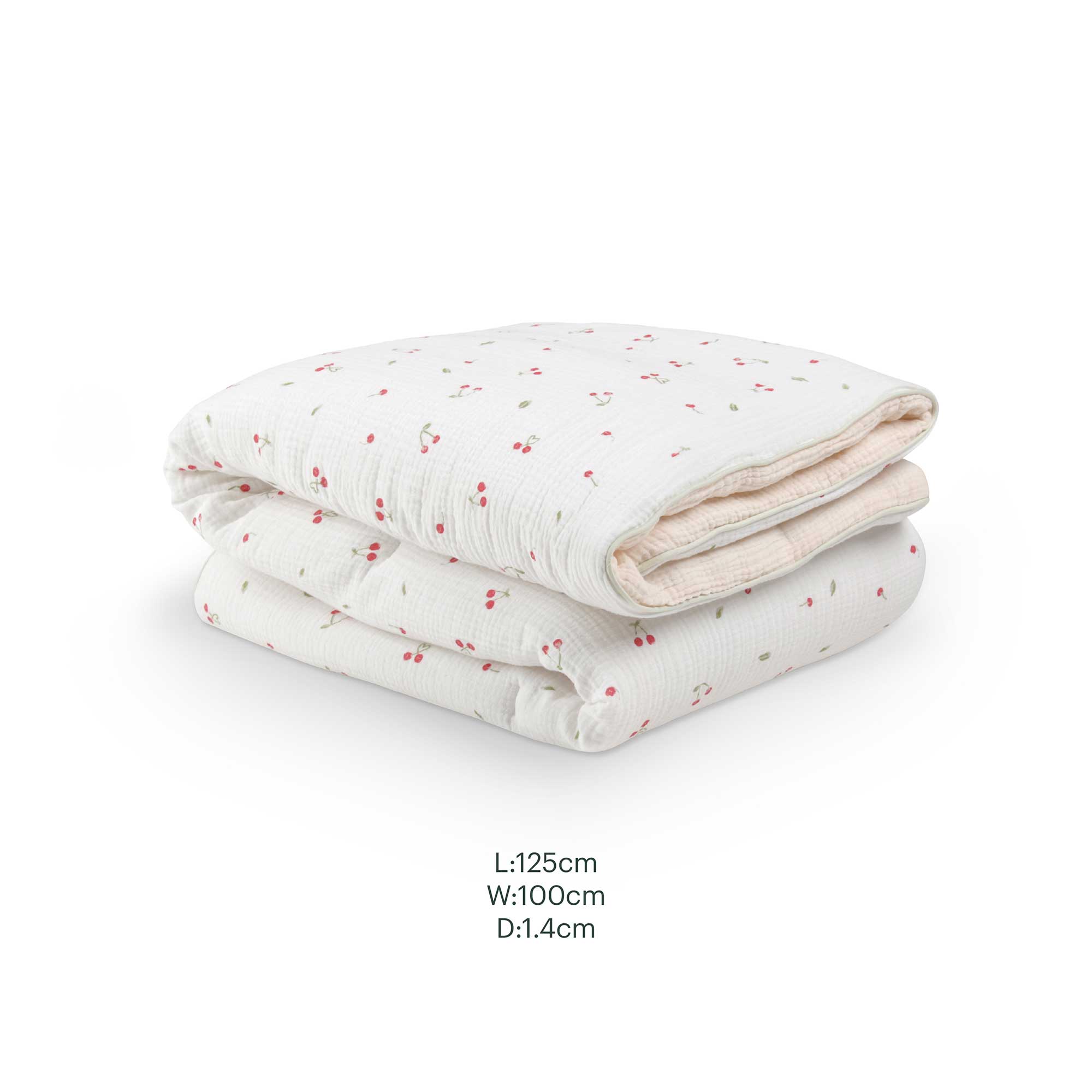 CuddleCo 4pc Cot Bed Bedding Set in Ditsy Cherry