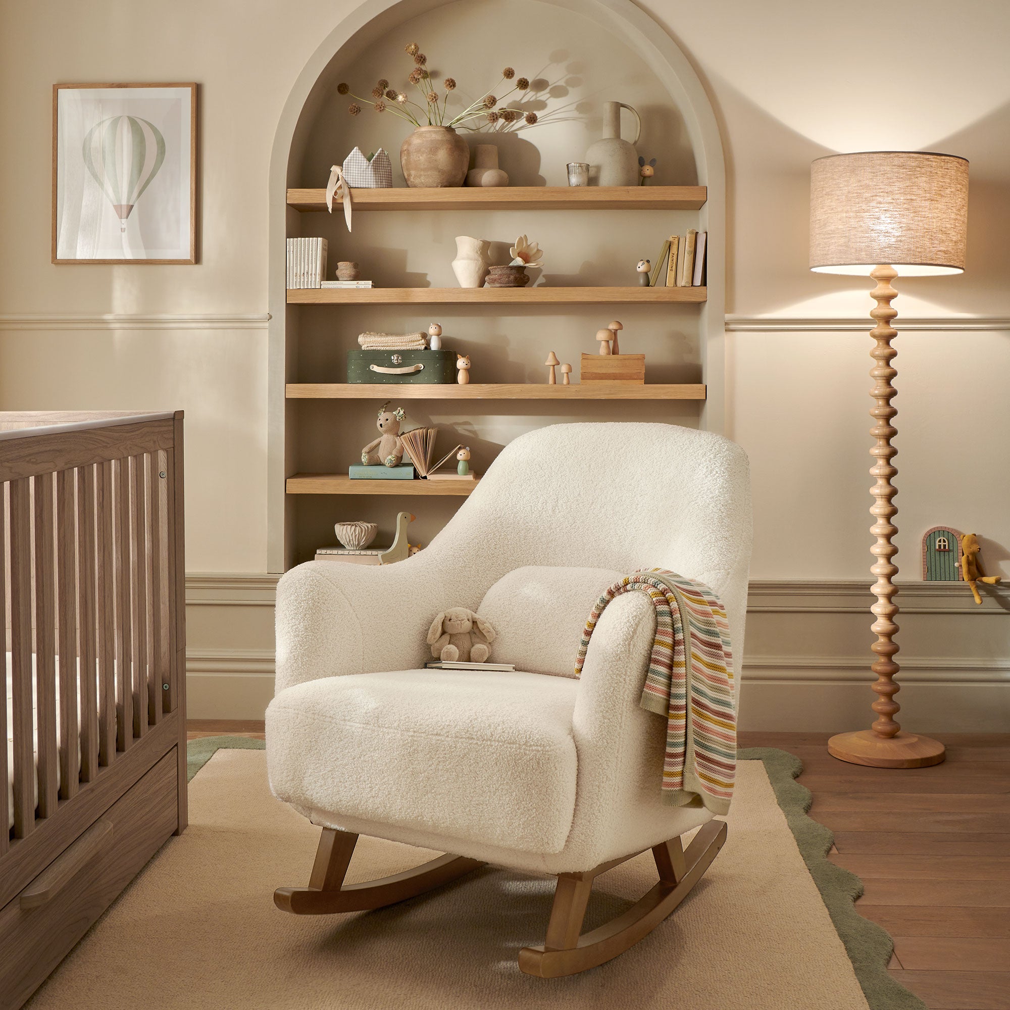 Mamas & Papas Penrose Nursing Chair in Off White Boucle Weave
