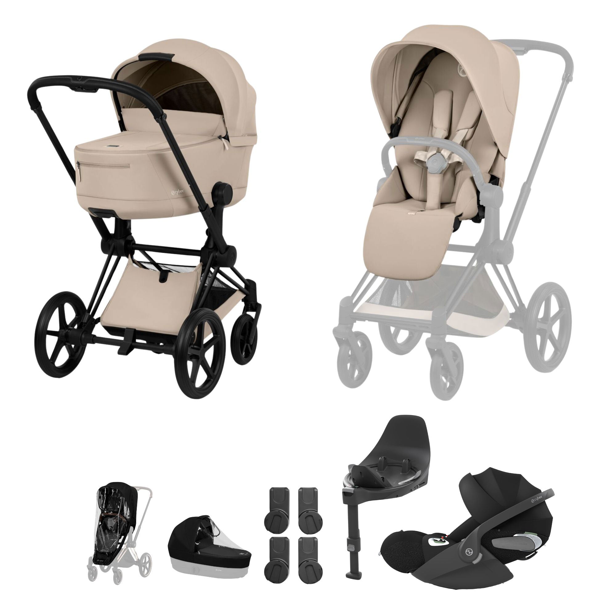 Cybex Priam Ultimate Bundle - Comfort Collection in Cozy Beige