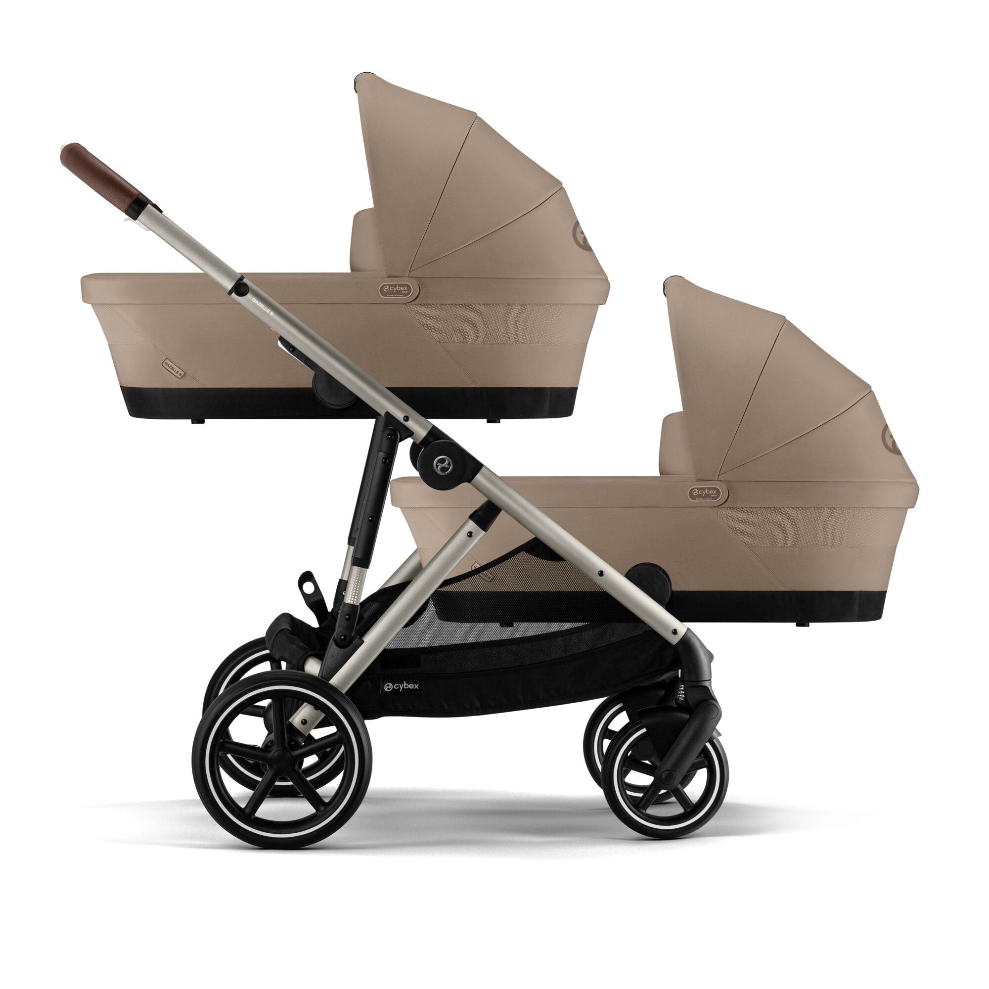 Cybex eGazelle S Twin Comfort Pushchair Bundle in Almond Beige