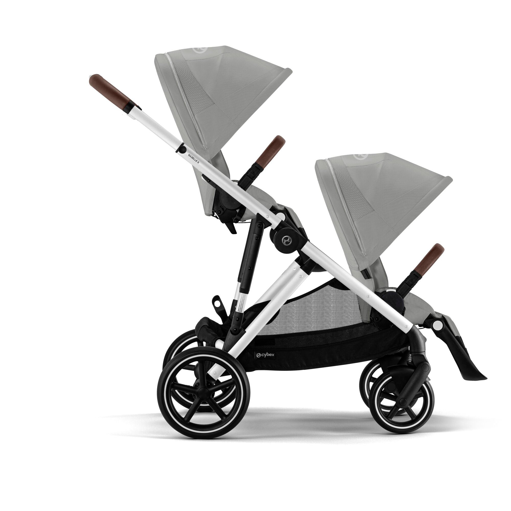 Cybex Gazelle S Twin Comfort Pushchair Bundle in Stone Grey