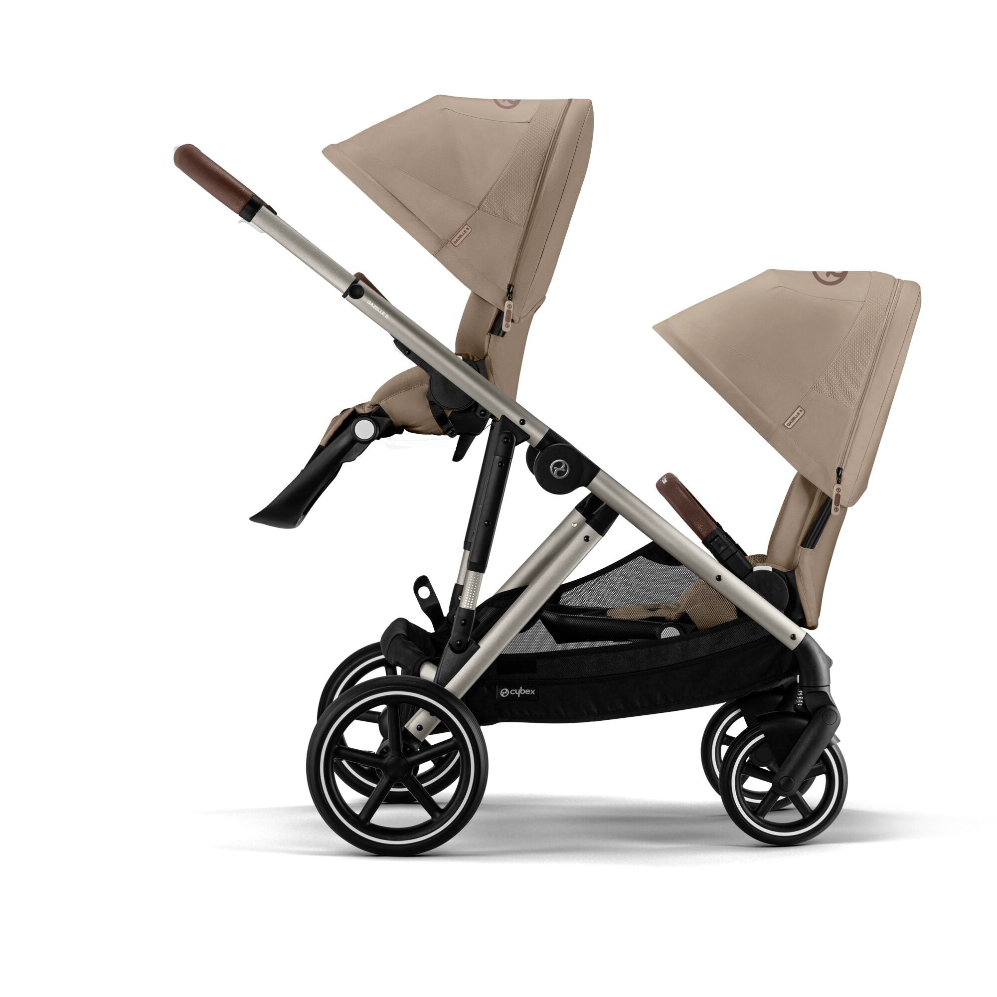 Cybex eGazelle S Twin Essential Pushchair Bundle in Almond Beige
