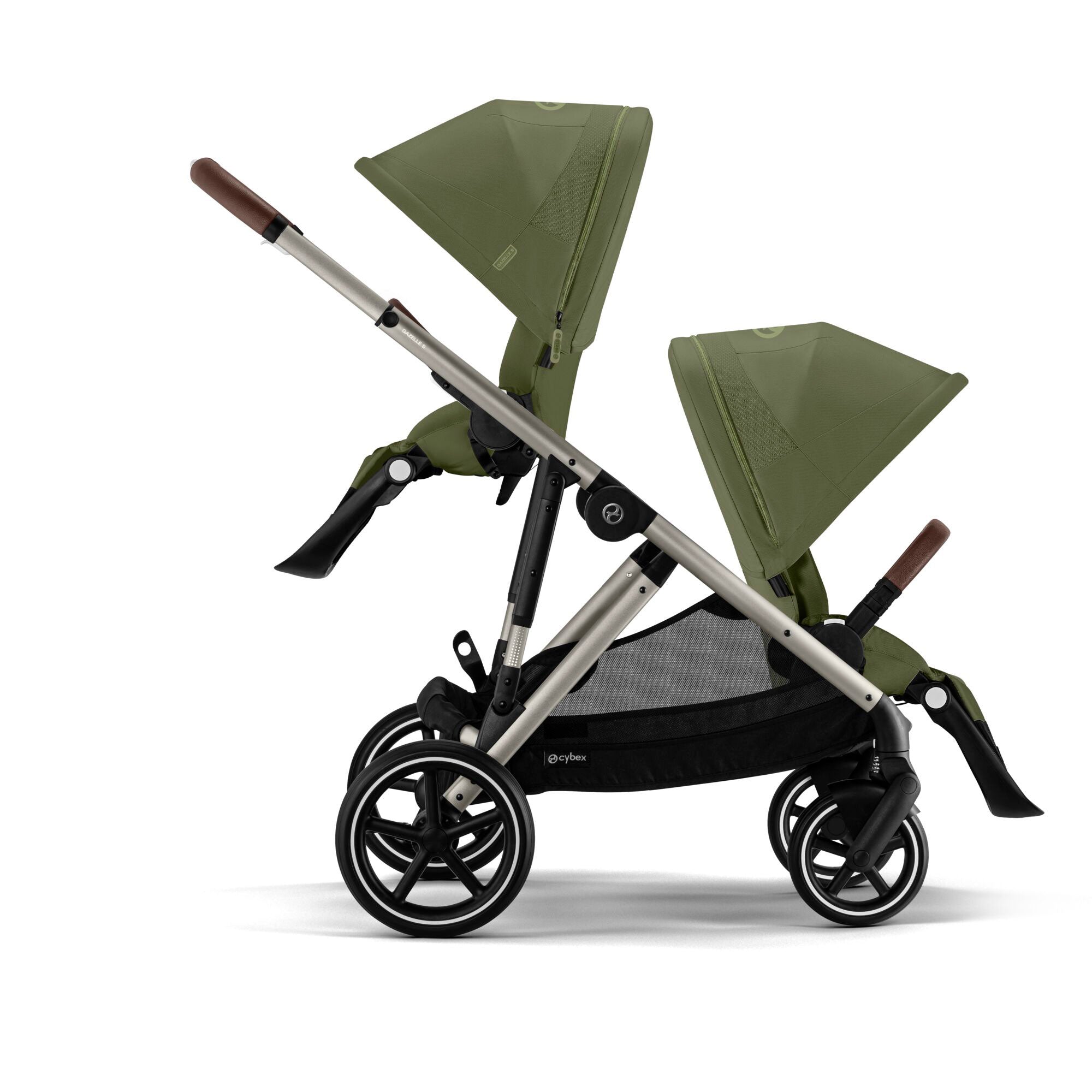Cybex Gazelle S Twin Comfort Pushchair Bundle in Moss Green