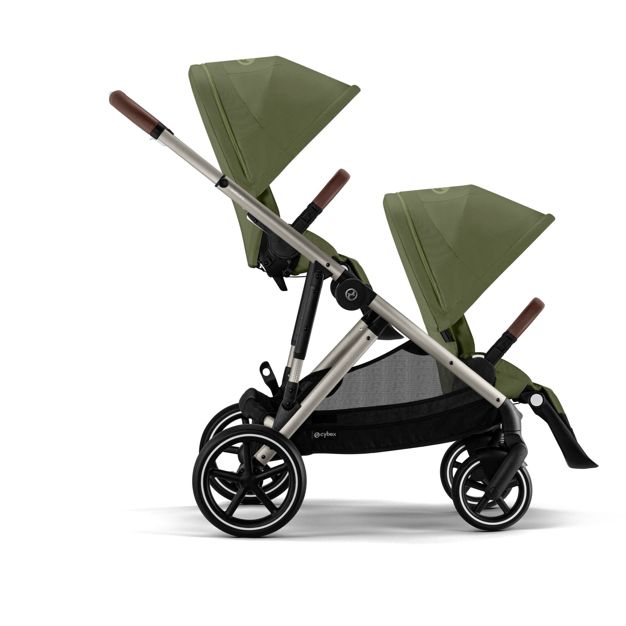 Cybex Gazelle S Twin Comfort Pushchair Bundle in Moss Green