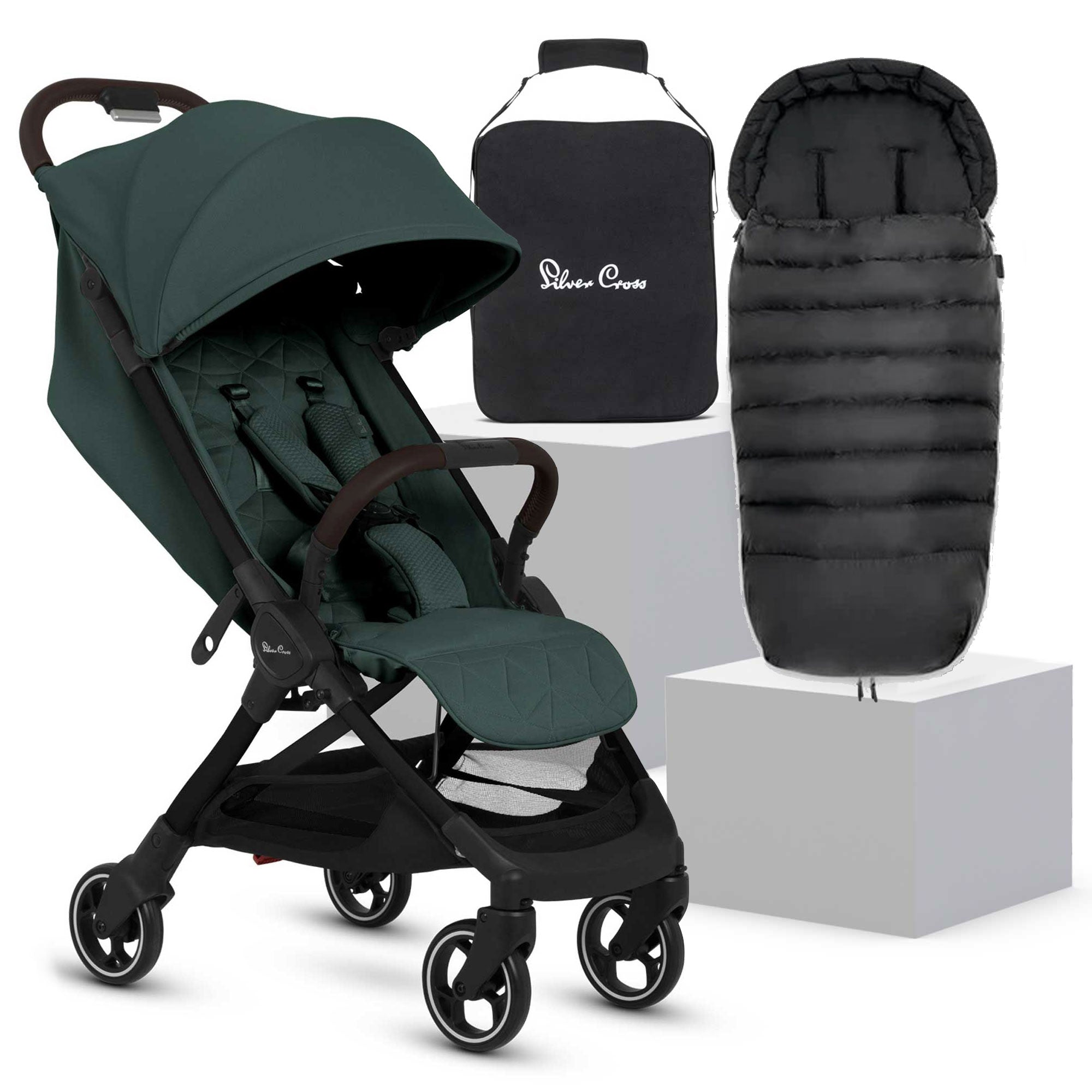 Silver Cross Clic 2 Compact Stroller in Conifer