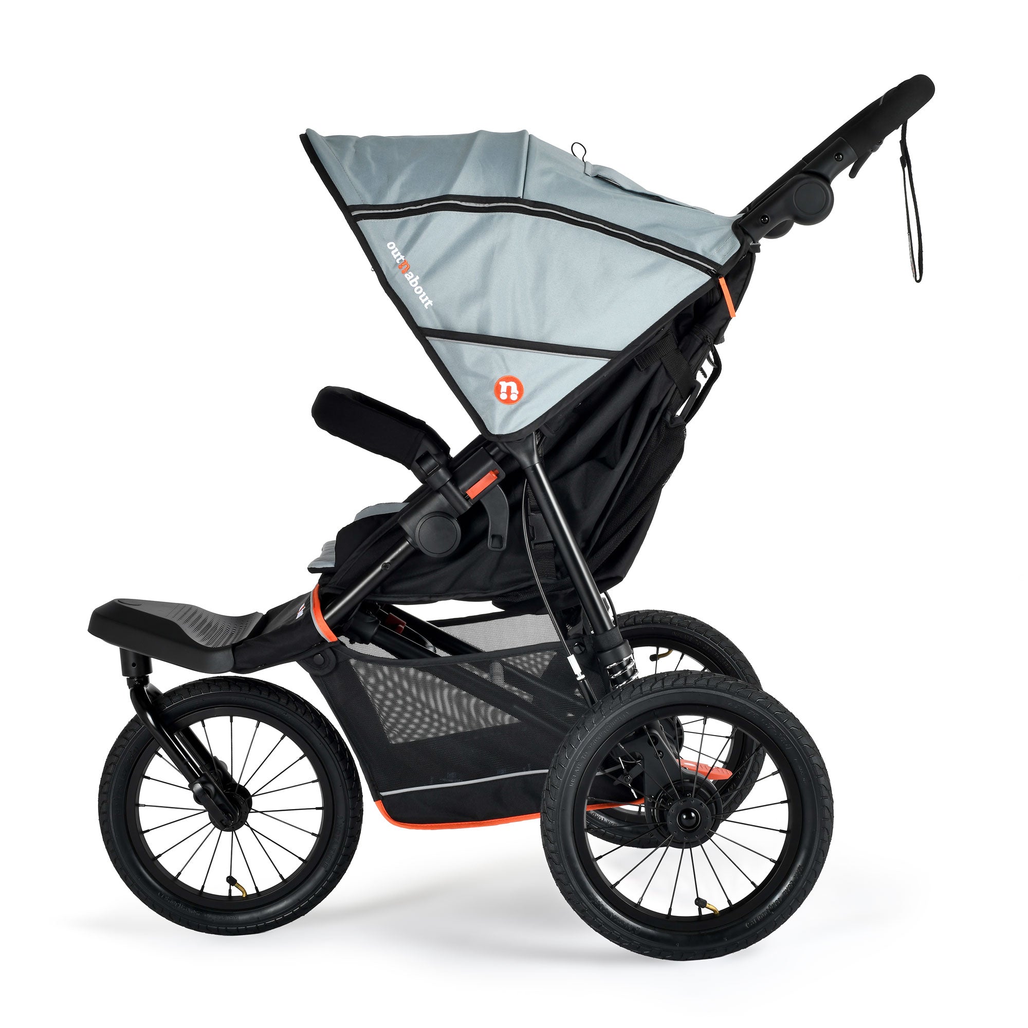Out n About Nipper V6 Plus Switch Newborn Bundle in Rock Salt Grey