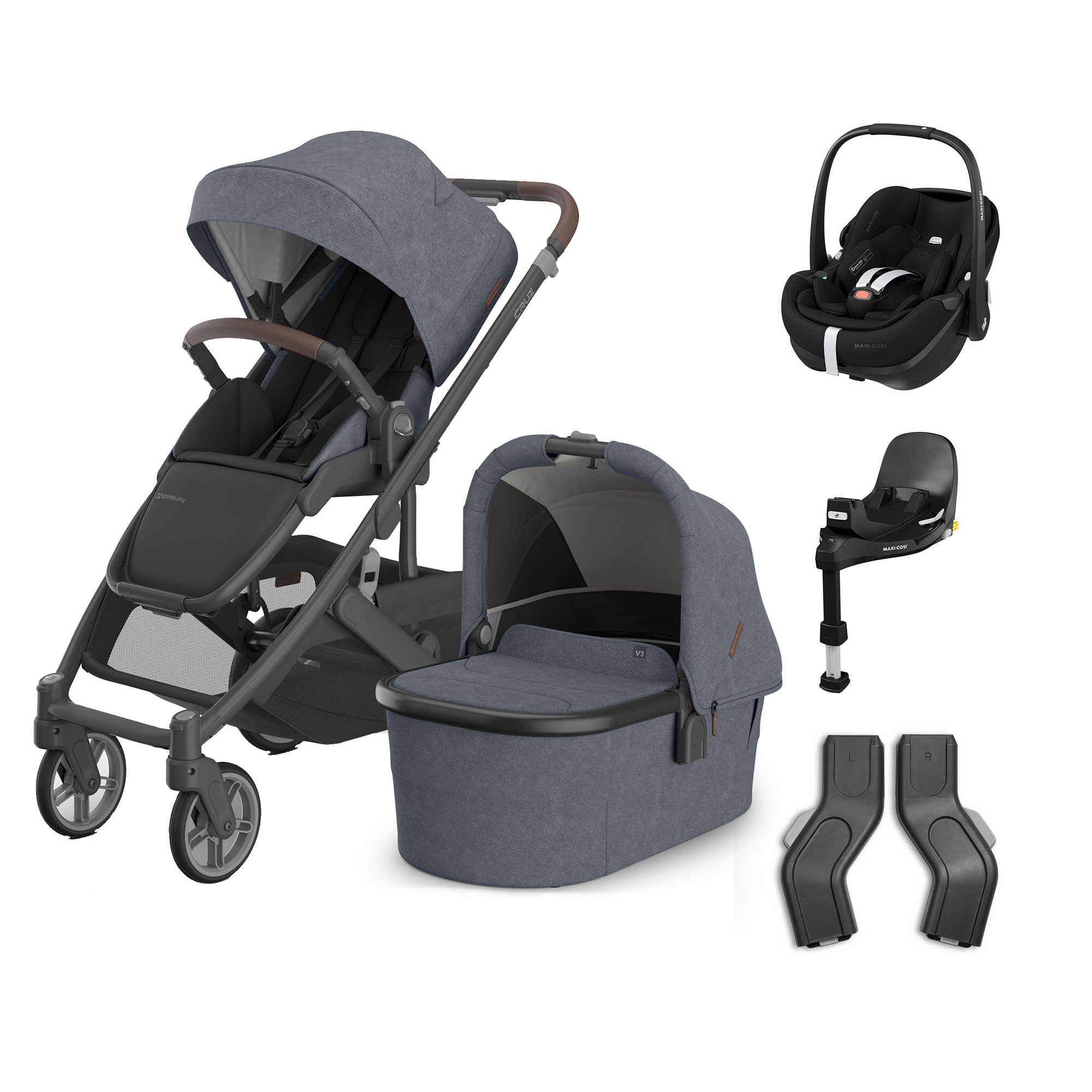 UPPAbaby Cruz V3 Complete Maxi-Cosi Travel System in Julian