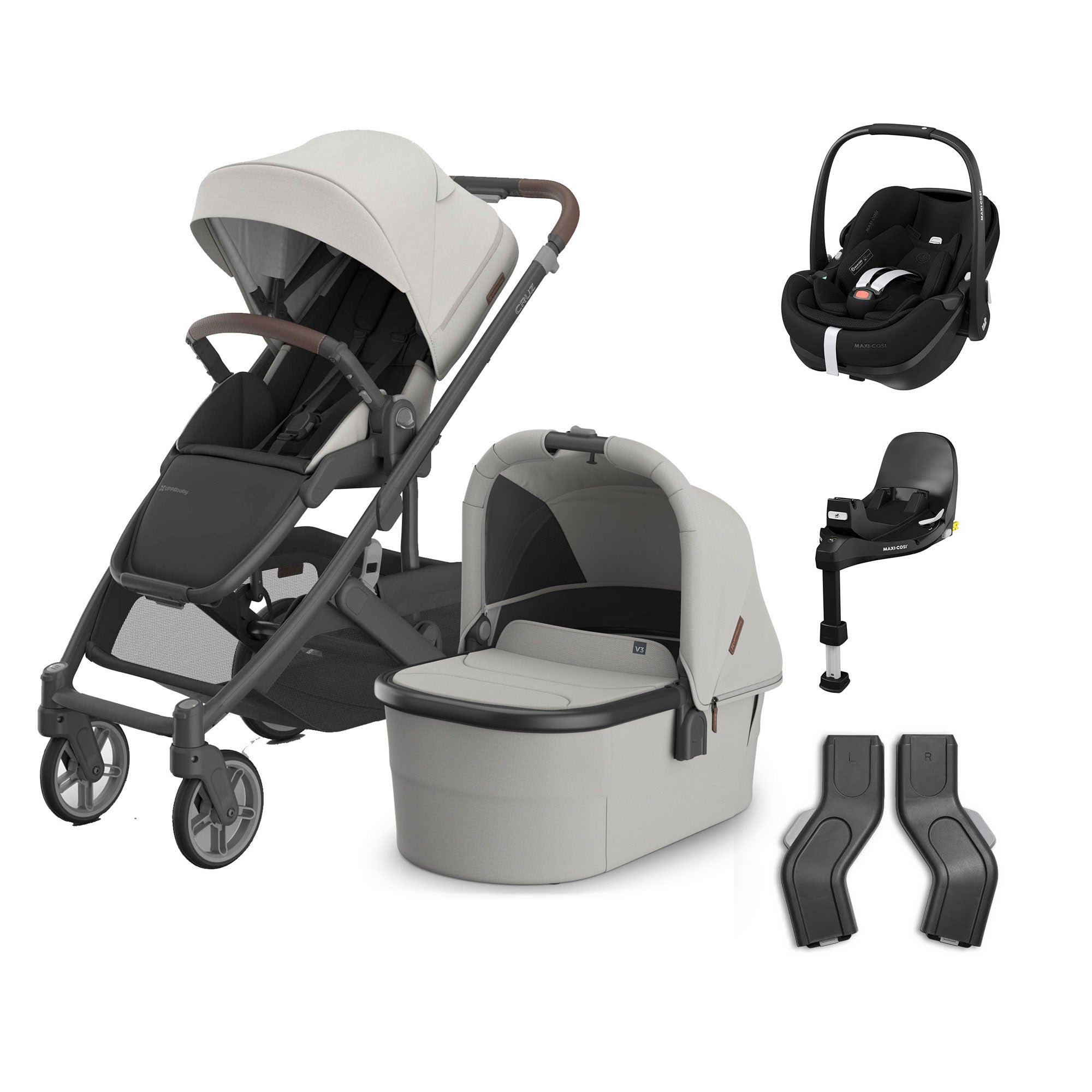 UPPAbaby Cruz V3 Complete Maxi-Cosi Travel System in Savannah