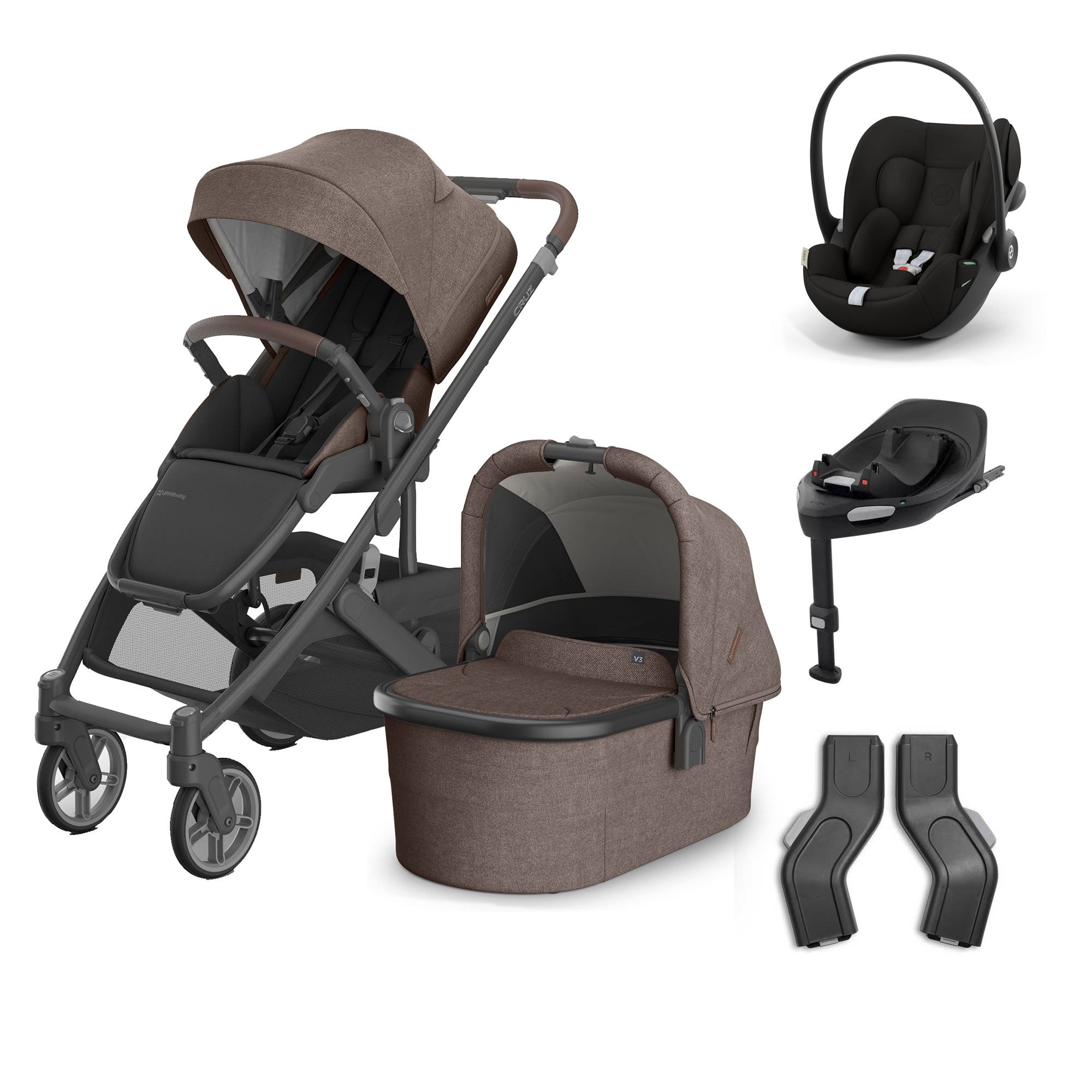 UPPAbaby Cruz V3 Complete Cybex Travel System in Owen