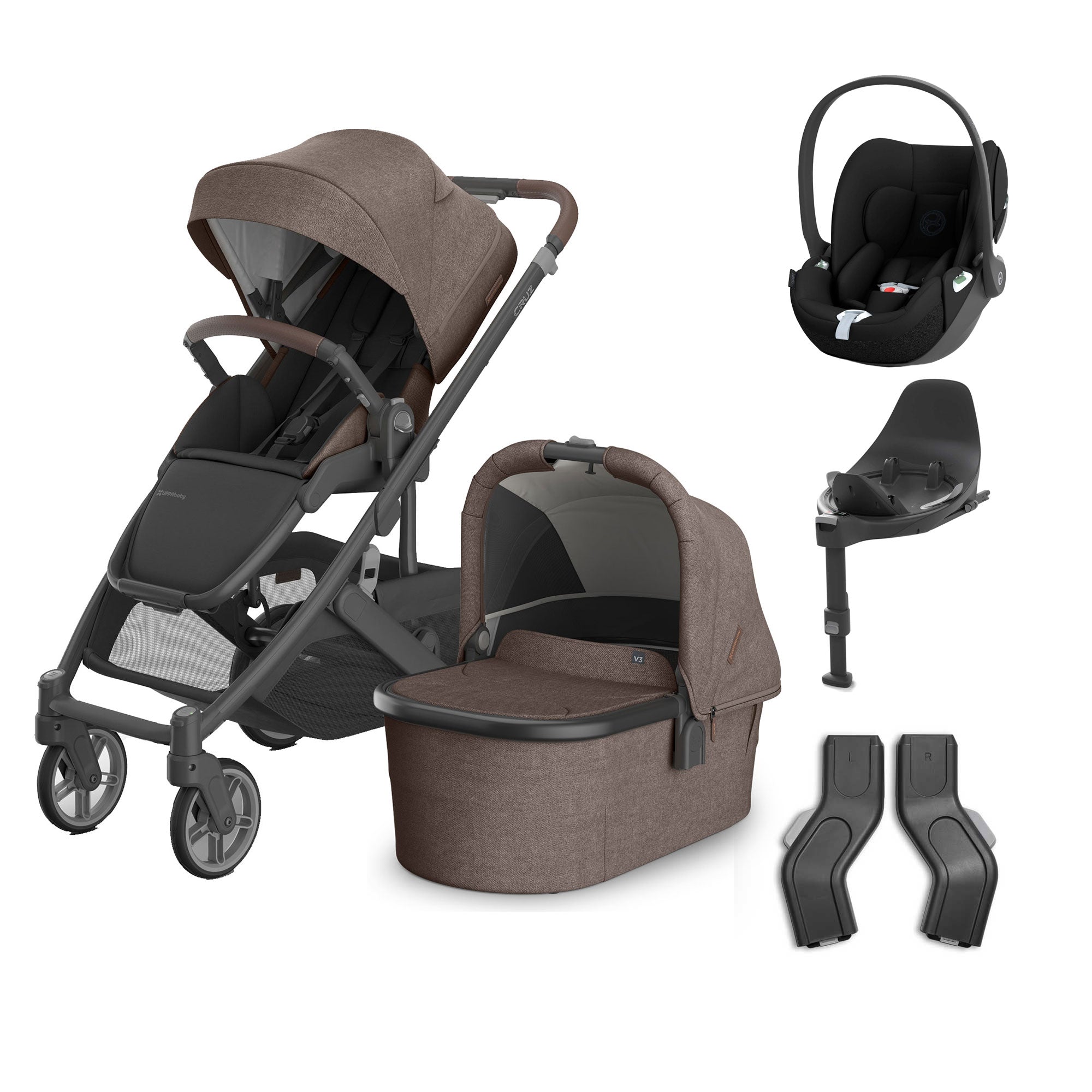 UPPAbaby Cruz V3 Complete Cybex Travel System in Owen
