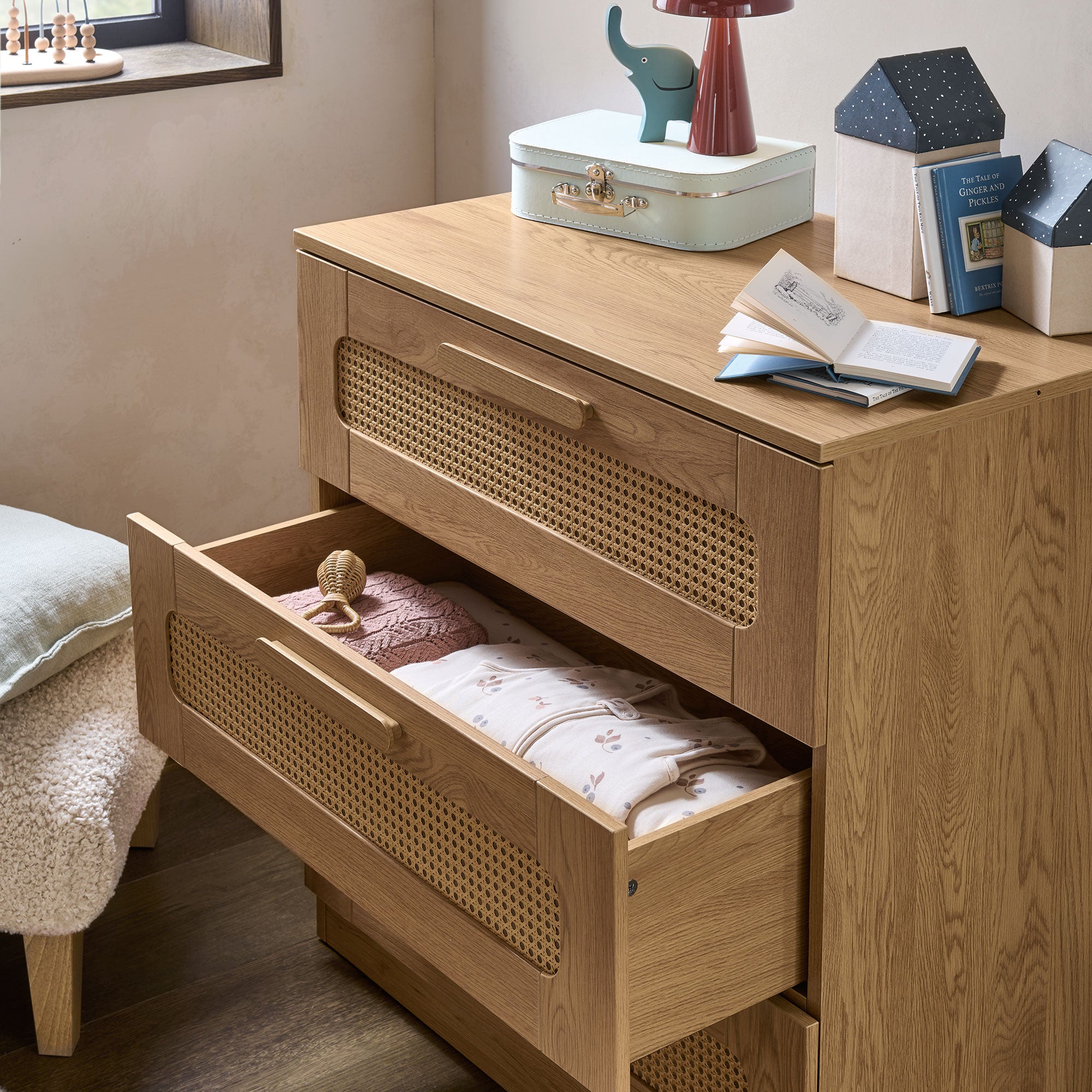 Mamas & Papas Esna 2 Piece Roomset in Rattan/Oak