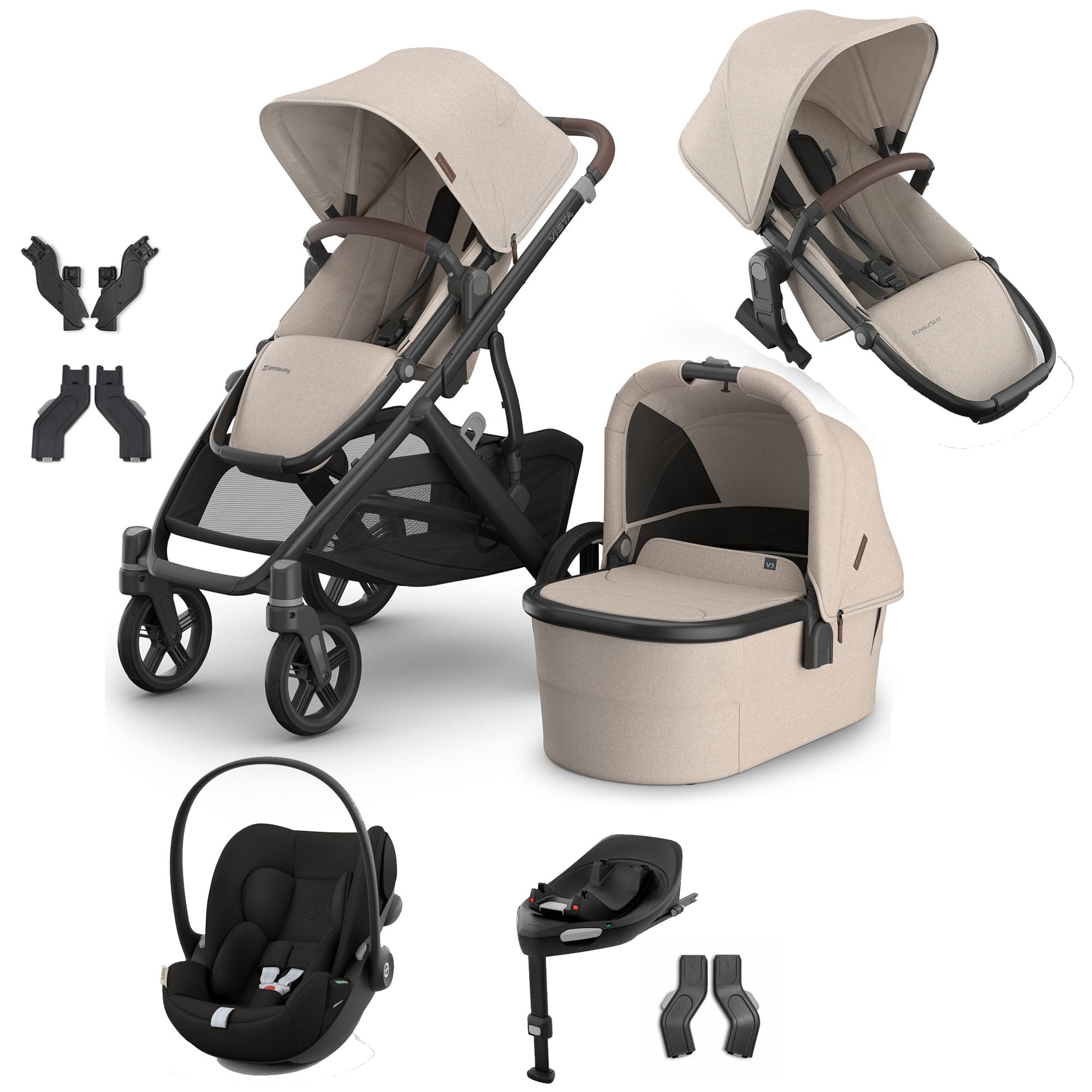 Uppababy Vista V3 Duo Cybex Travel System in Ada