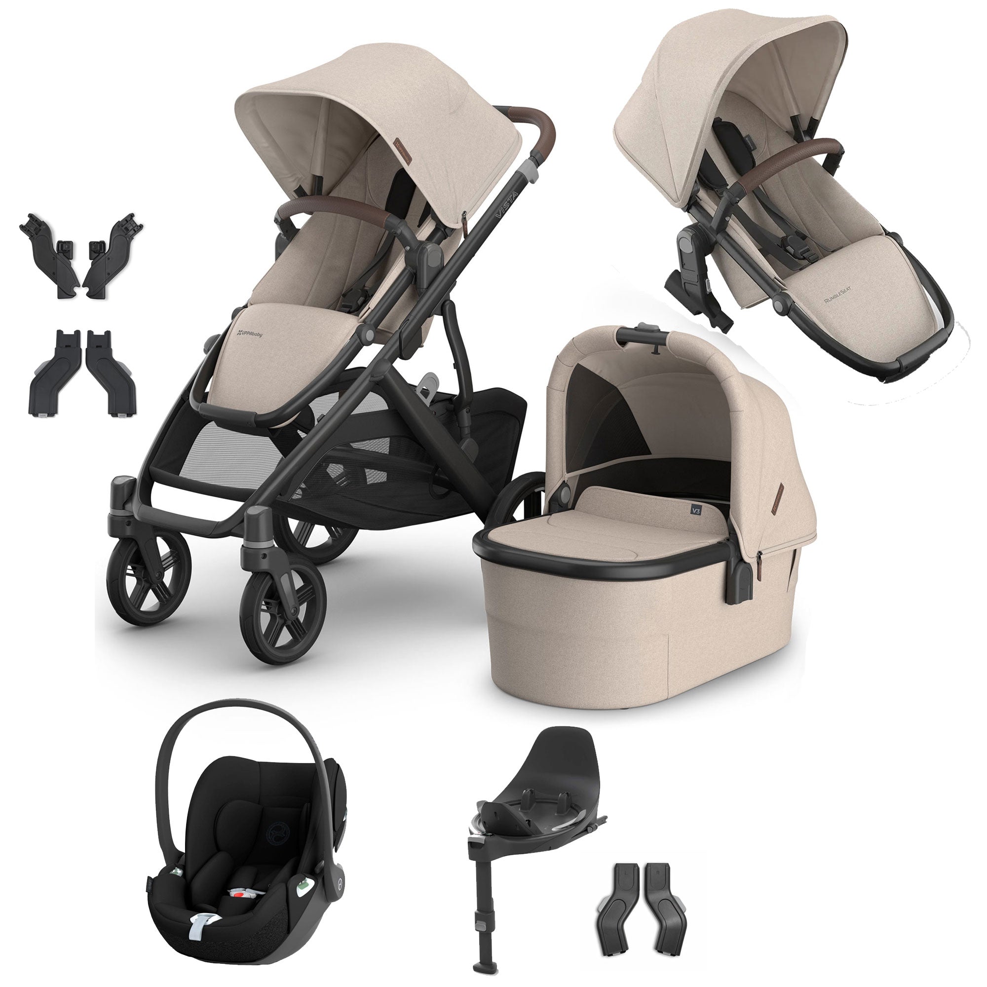Uppababy Vista V3 Duo Cybex Travel System in Ada