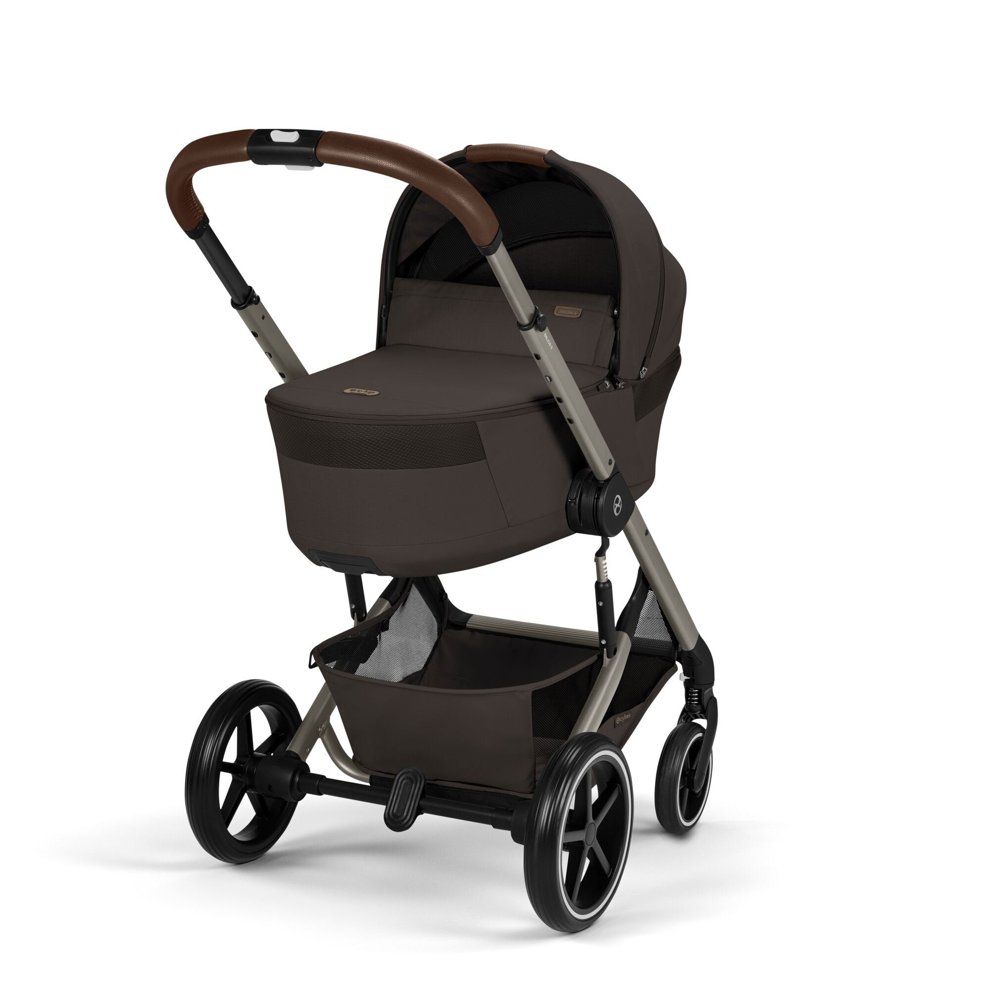 Cybex Balios S Lux Pushchair with Foldable Carrycot in Chocolate Brown