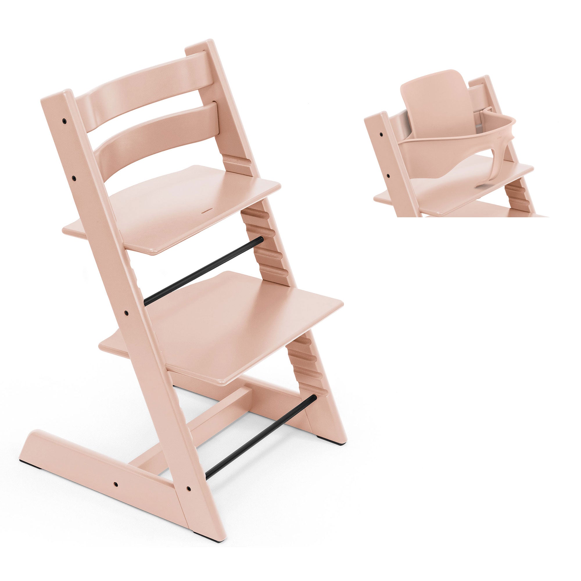 Stokke Trip Trapp Highchair and Baby Set in Serene Pink