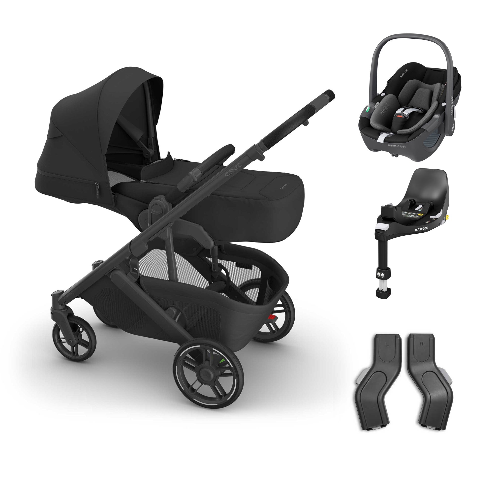 UPPAbaby Cruz V3 Maxi-Cosi Bundle + Infant Cover in Jake