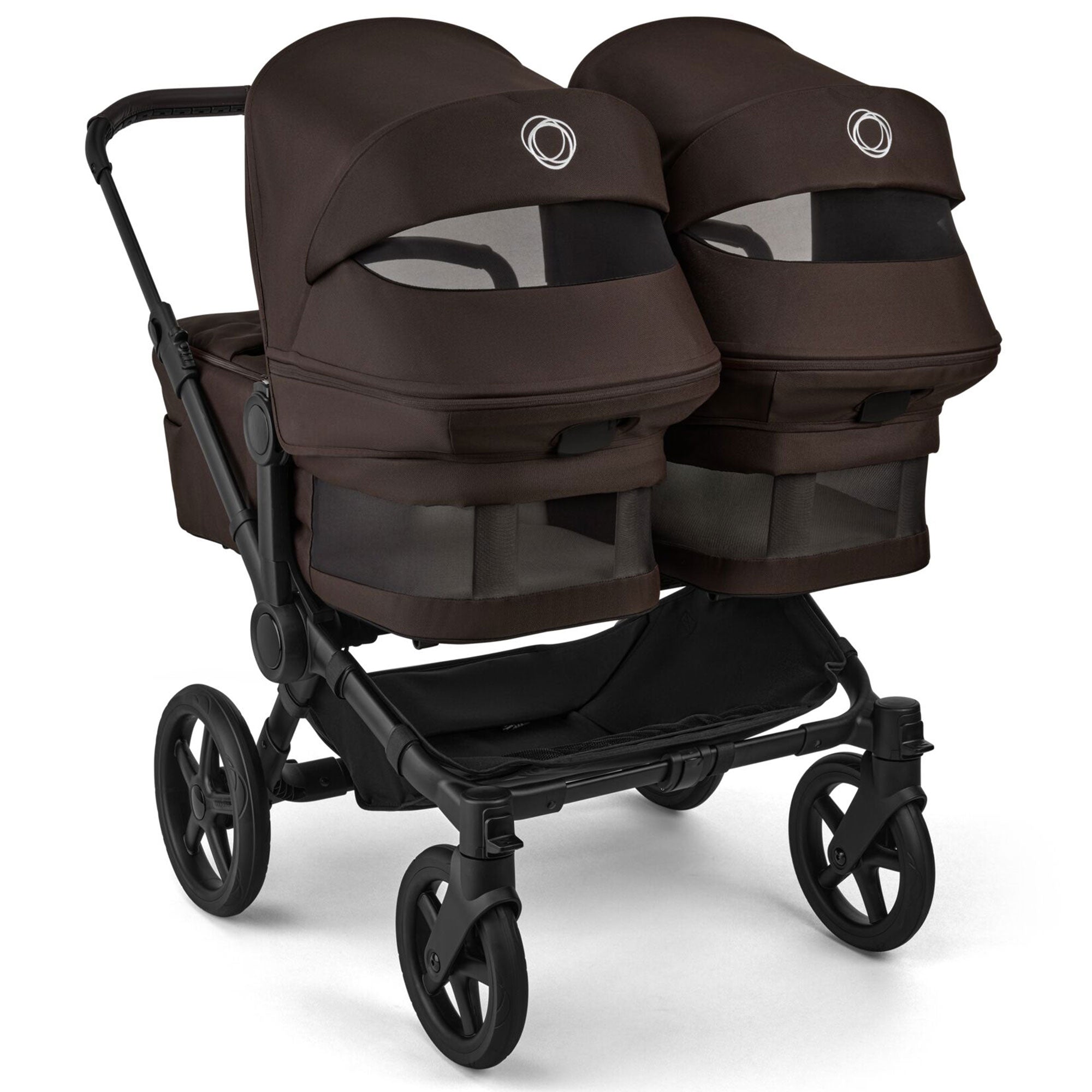Bugaboo Donkey 6 Twin Ultimate Newborn Bundle in Cocoa Brown