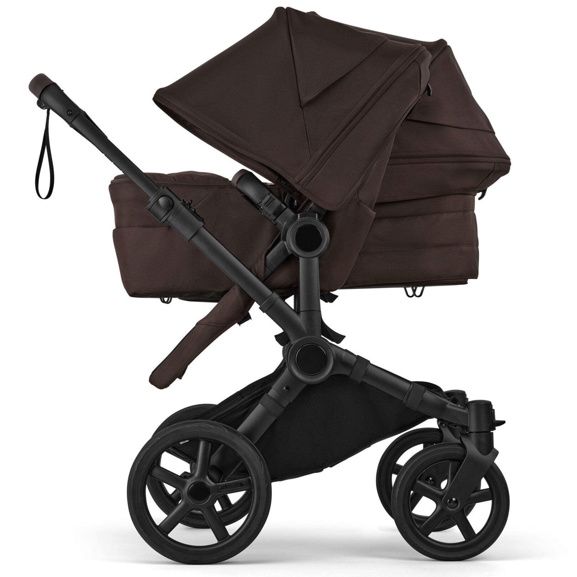 Bugaboo Donkey 6 Double Essential Bundle in Cocoa Brown
