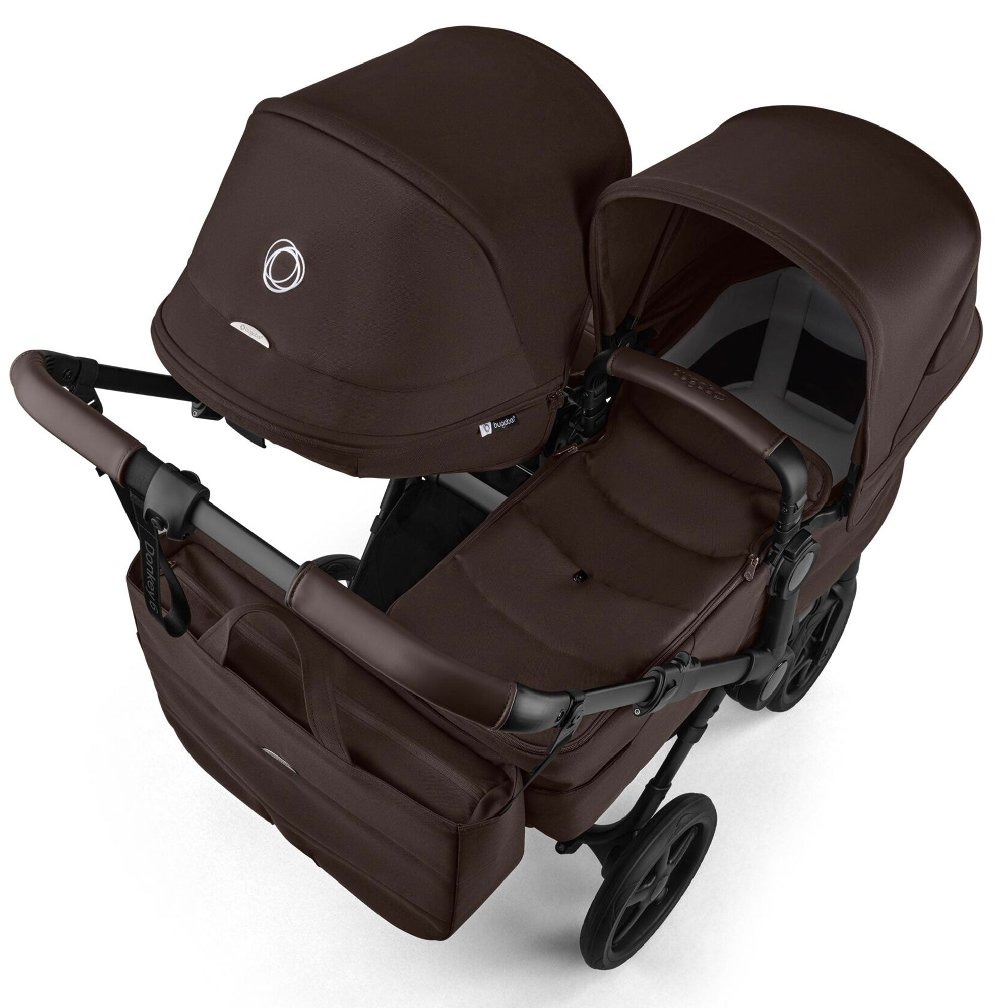 Bugaboo Donkey 6 Double Essential Bundle in Cocoa Brown