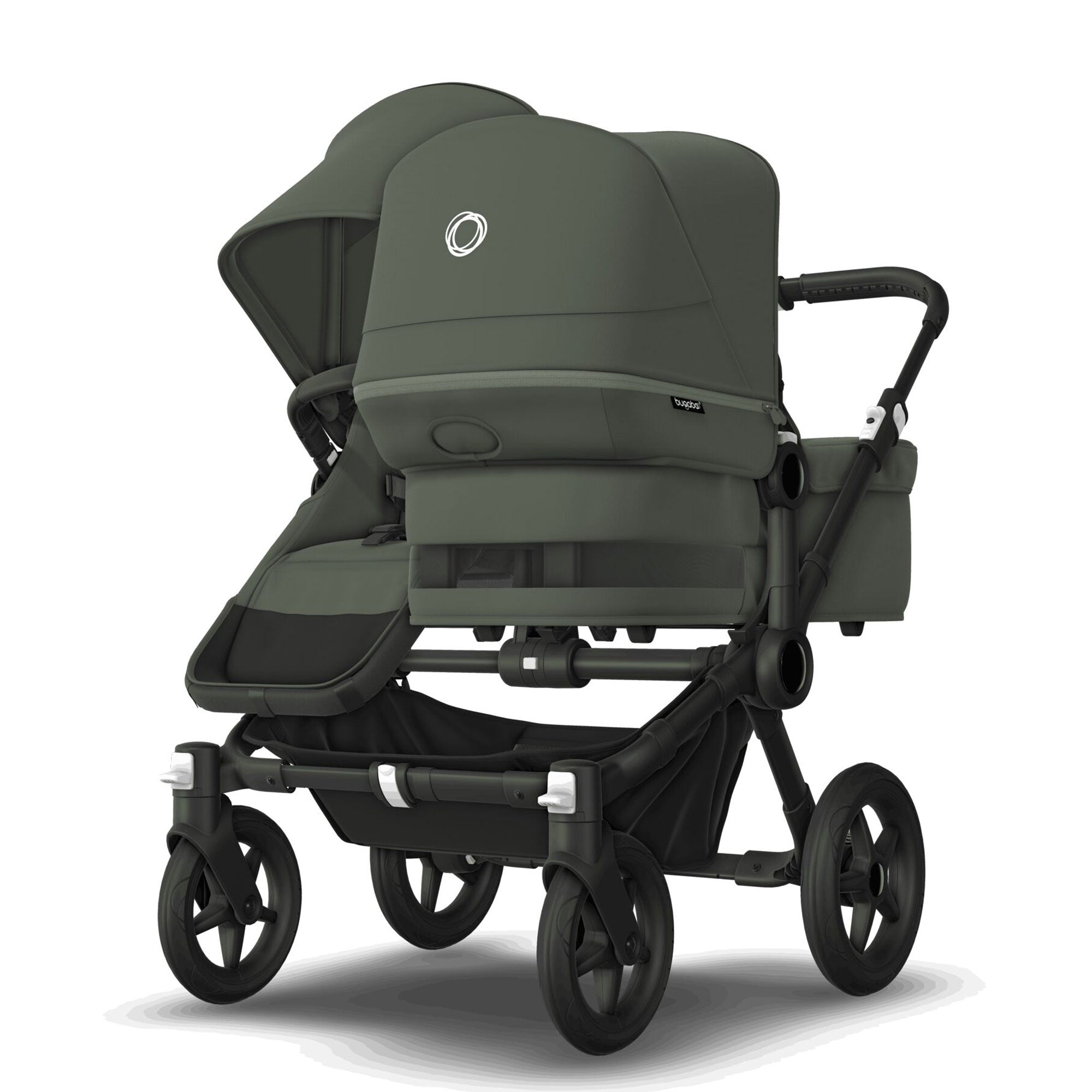 Bugaboo Donkey 5 Duo Essential Bundle in Forest Green