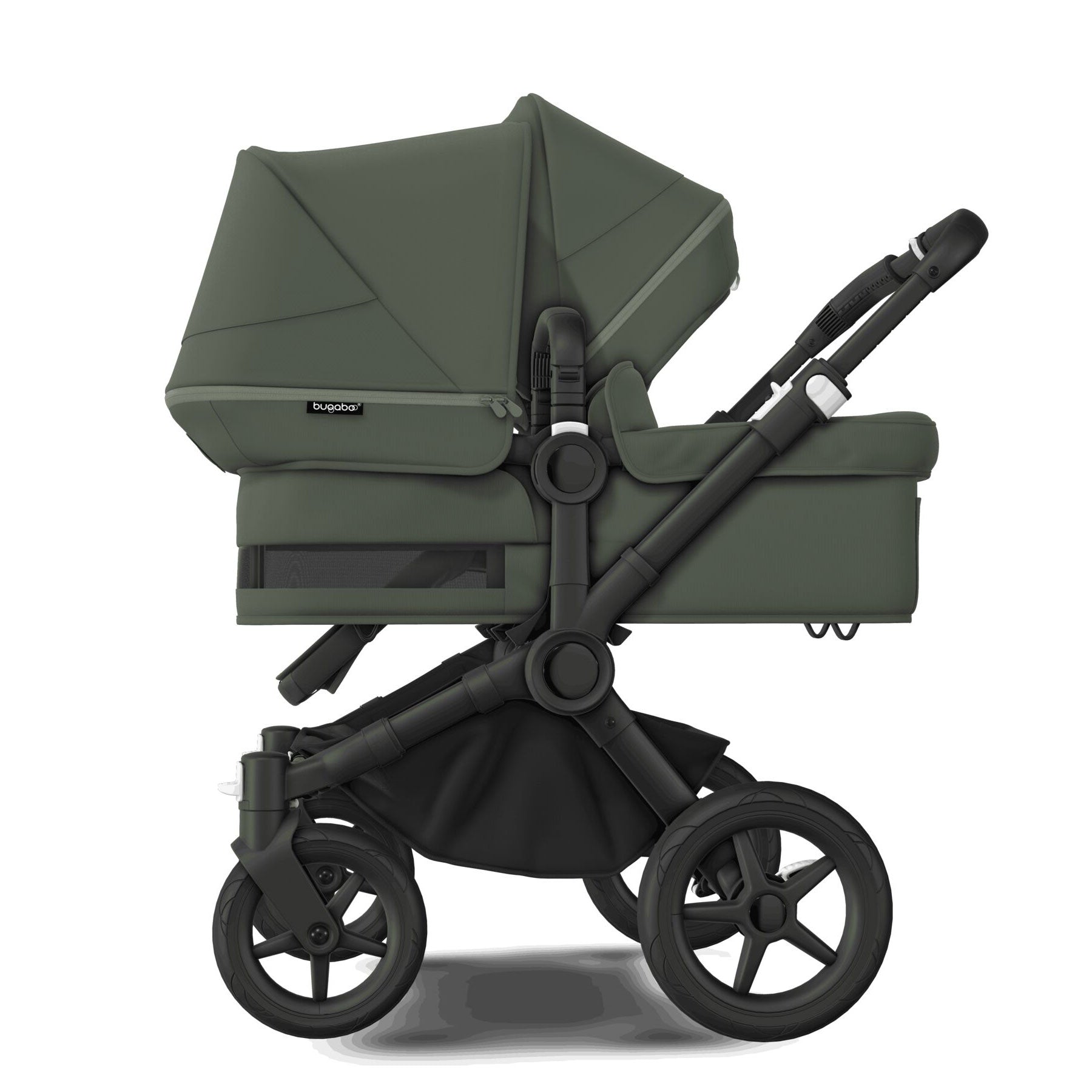 Bugaboo Donkey 5 Duo Essential Bundle in Forest Green
