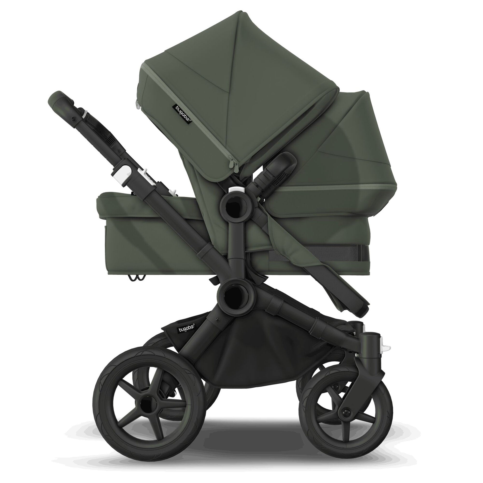 Bugaboo Donkey 5 Duo Essential Bundle in Forest Green