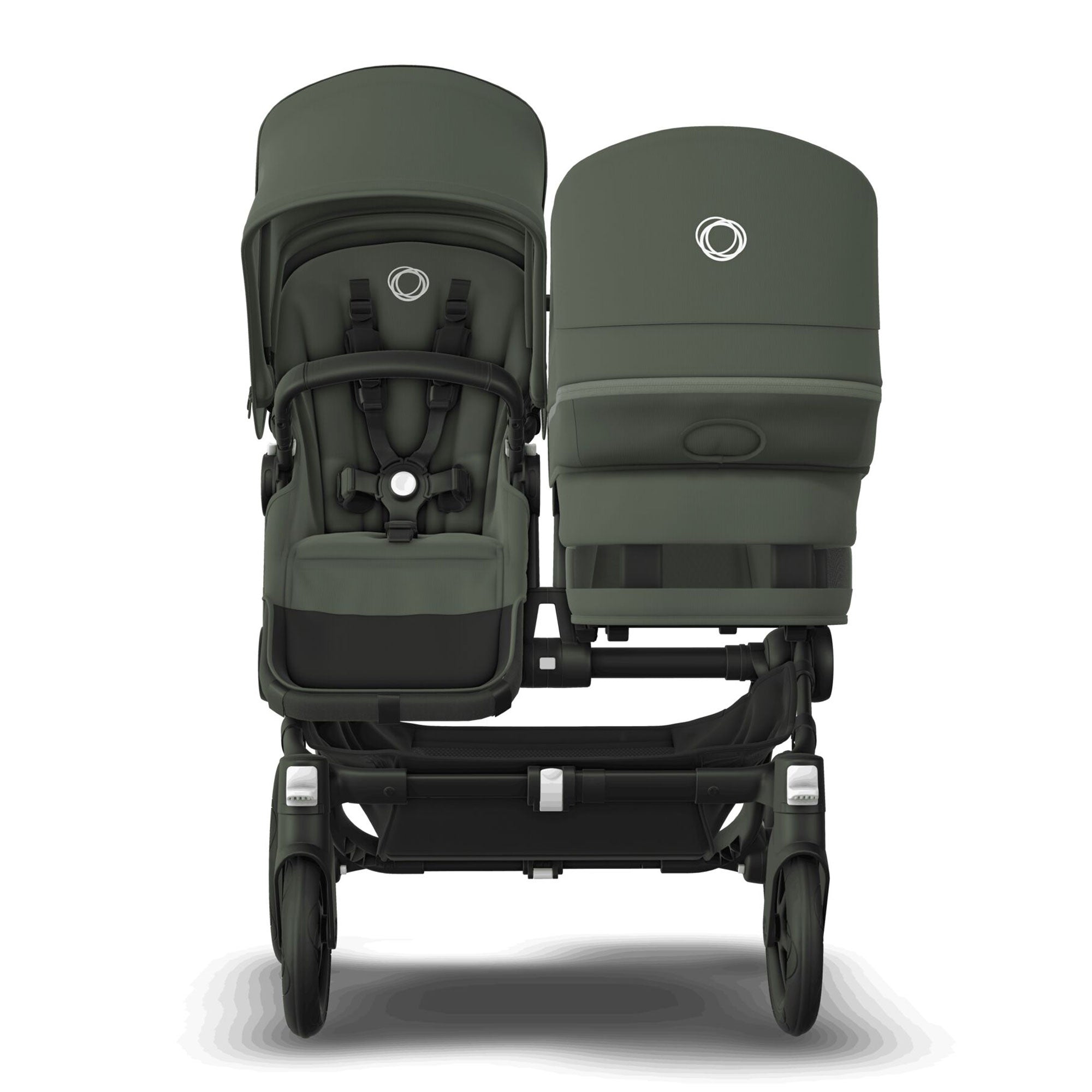 Bugaboo Donkey 5 Duo Essential Bundle in Forest Green