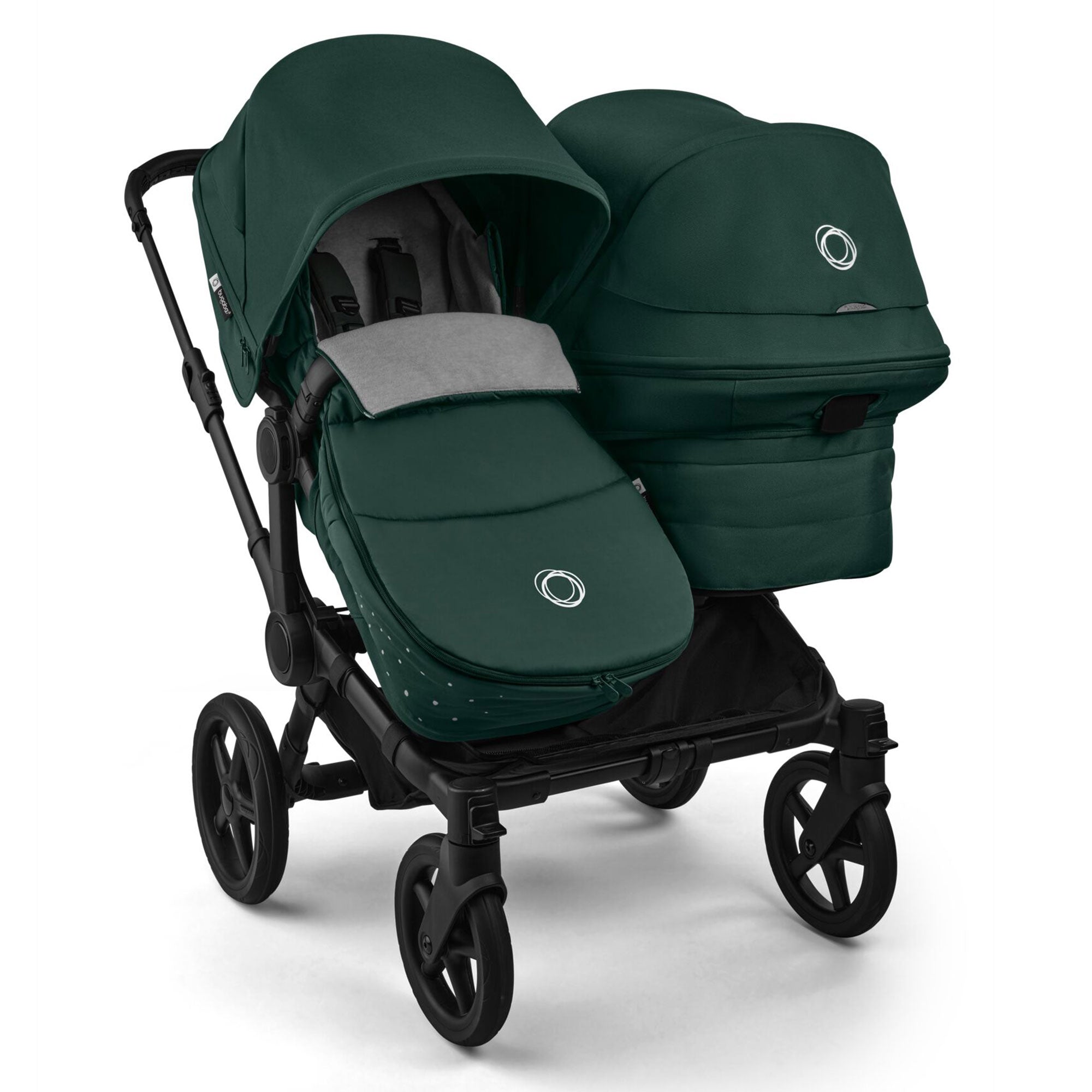 Bugaboo Donkey 6 Double Essential Bundle in Fern Green