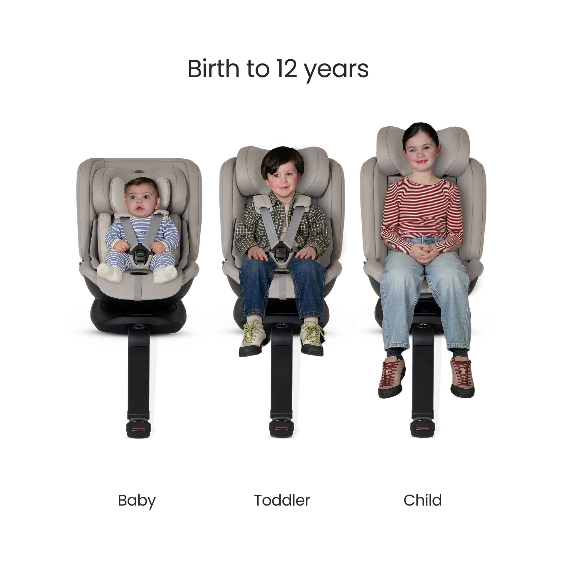 Silver Cross Motion 3 All Size 360 Car Seat in Natural Taupe