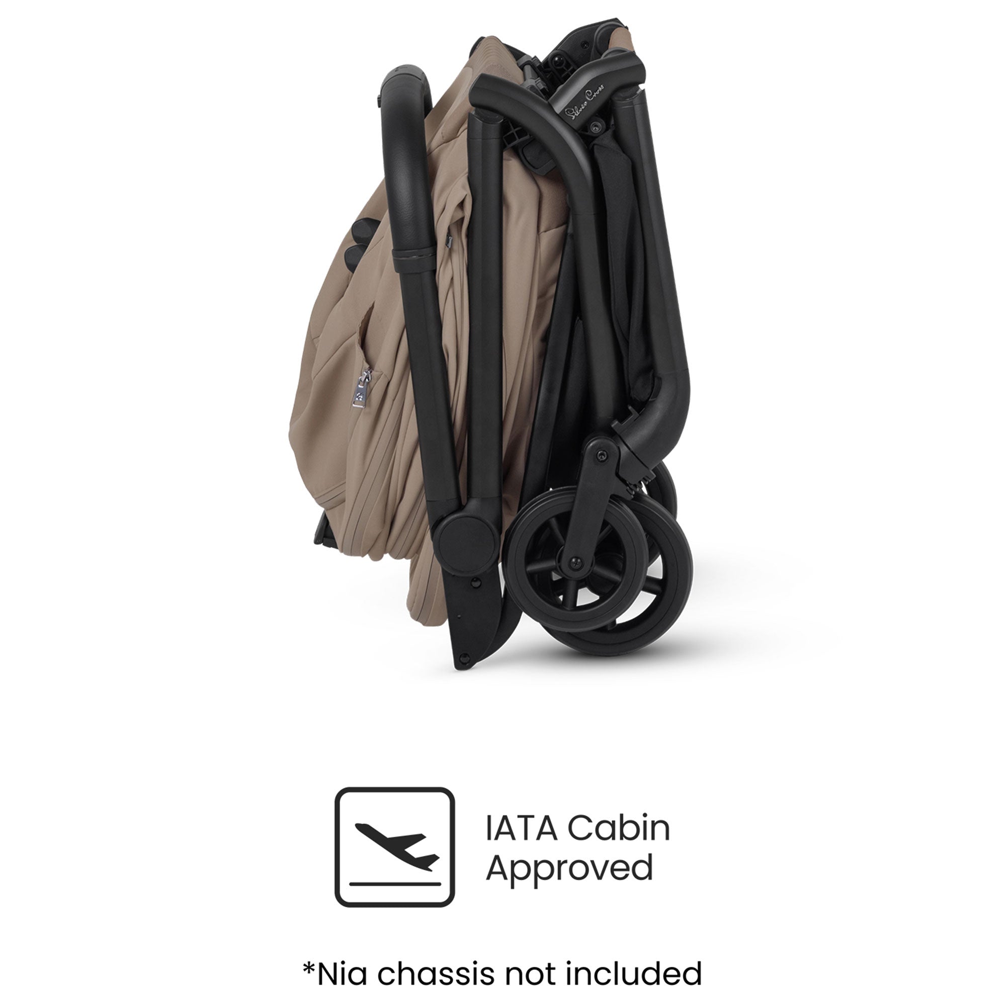 Silver Cross Nia Stroller with Carrycot in Champagne