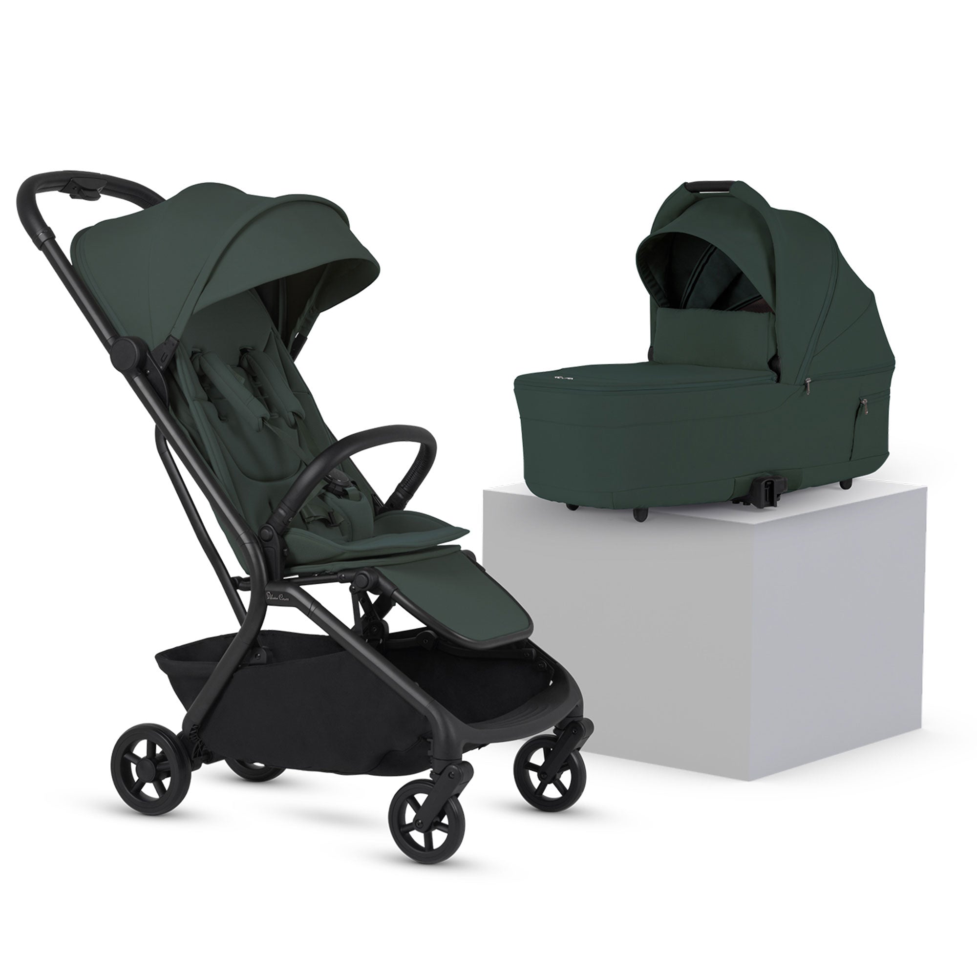 Silver Cross Nia Stroller with Carrycot in Conifer