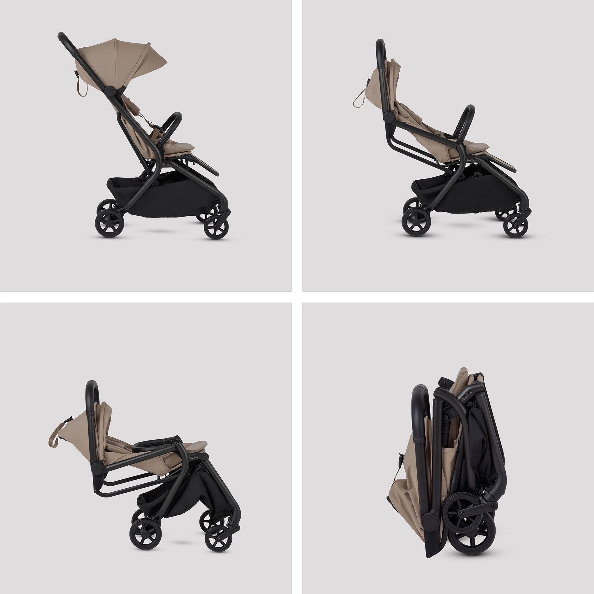 Silver Cross Nia Stroller with Carrycot in Champagne