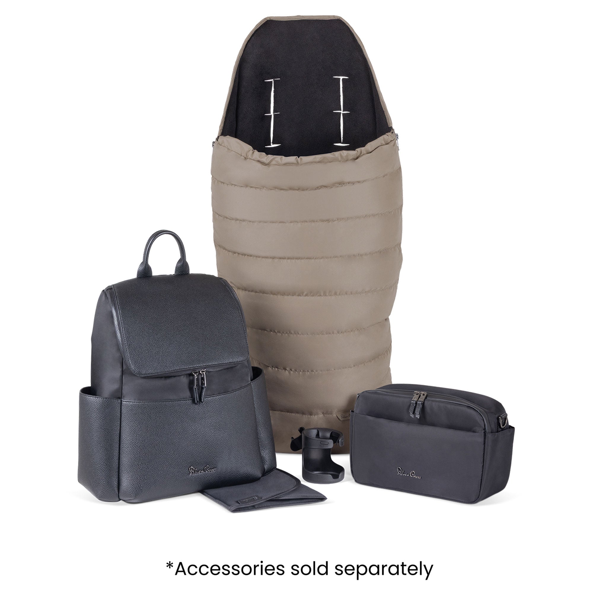 Silver Cross Nia Stroller with Carrycot in Champagne