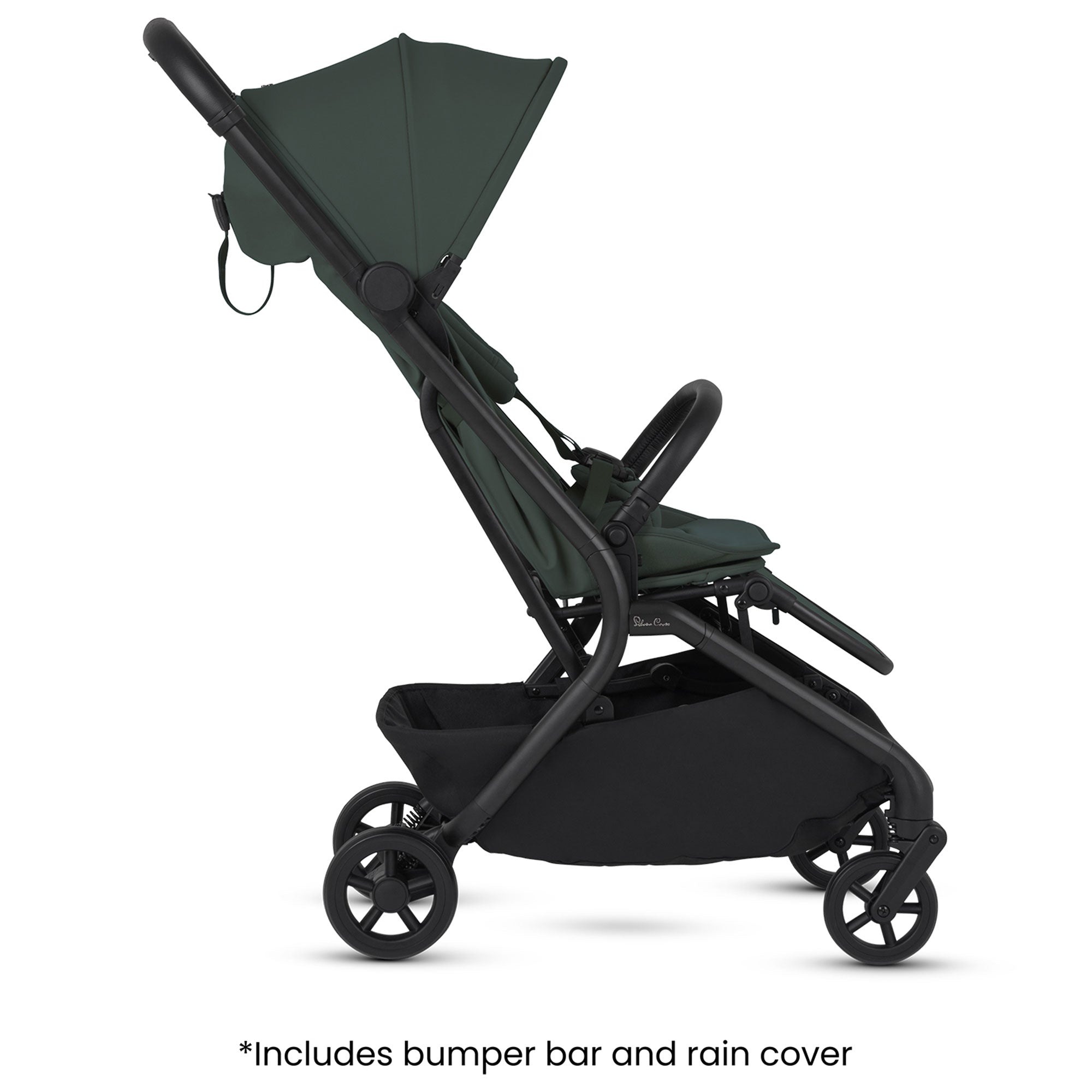 Silver Cross Nia Stroller with Carrycot in Conifer