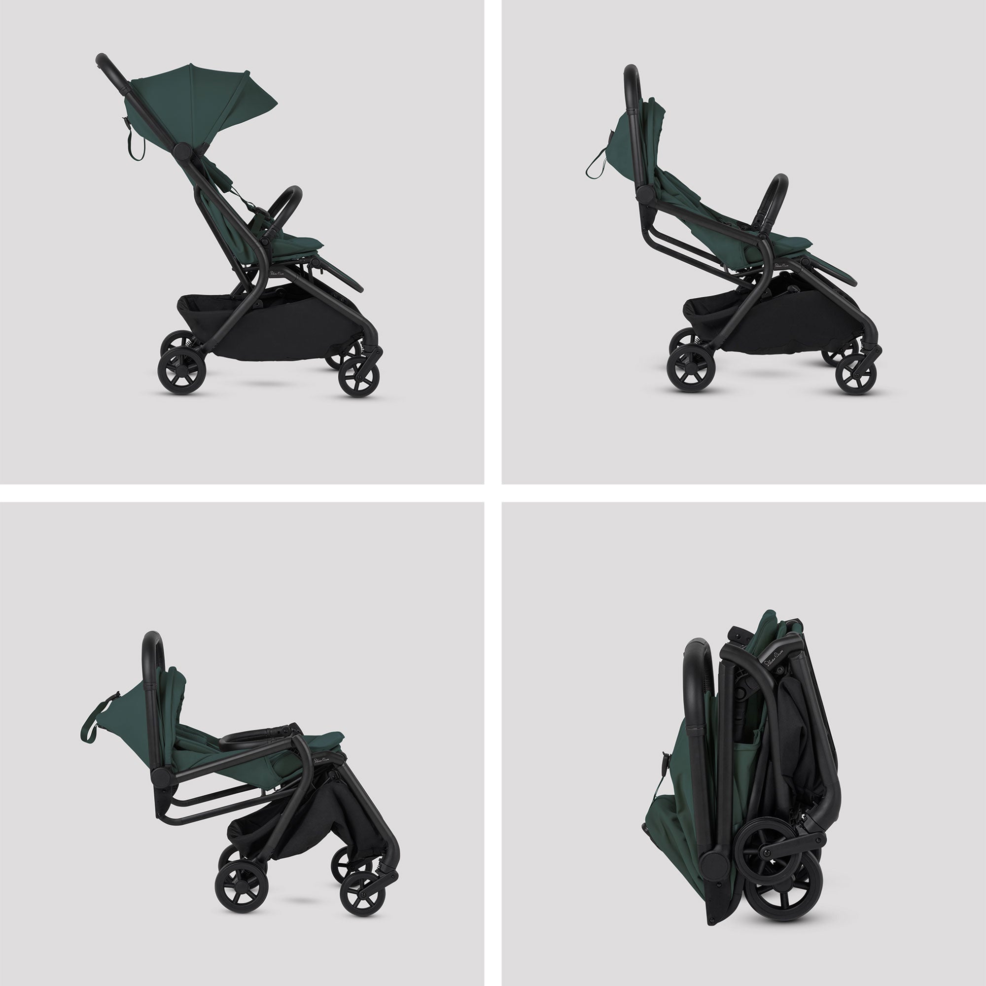 Silver Cross Nia Stroller with Carrycot in Conifer